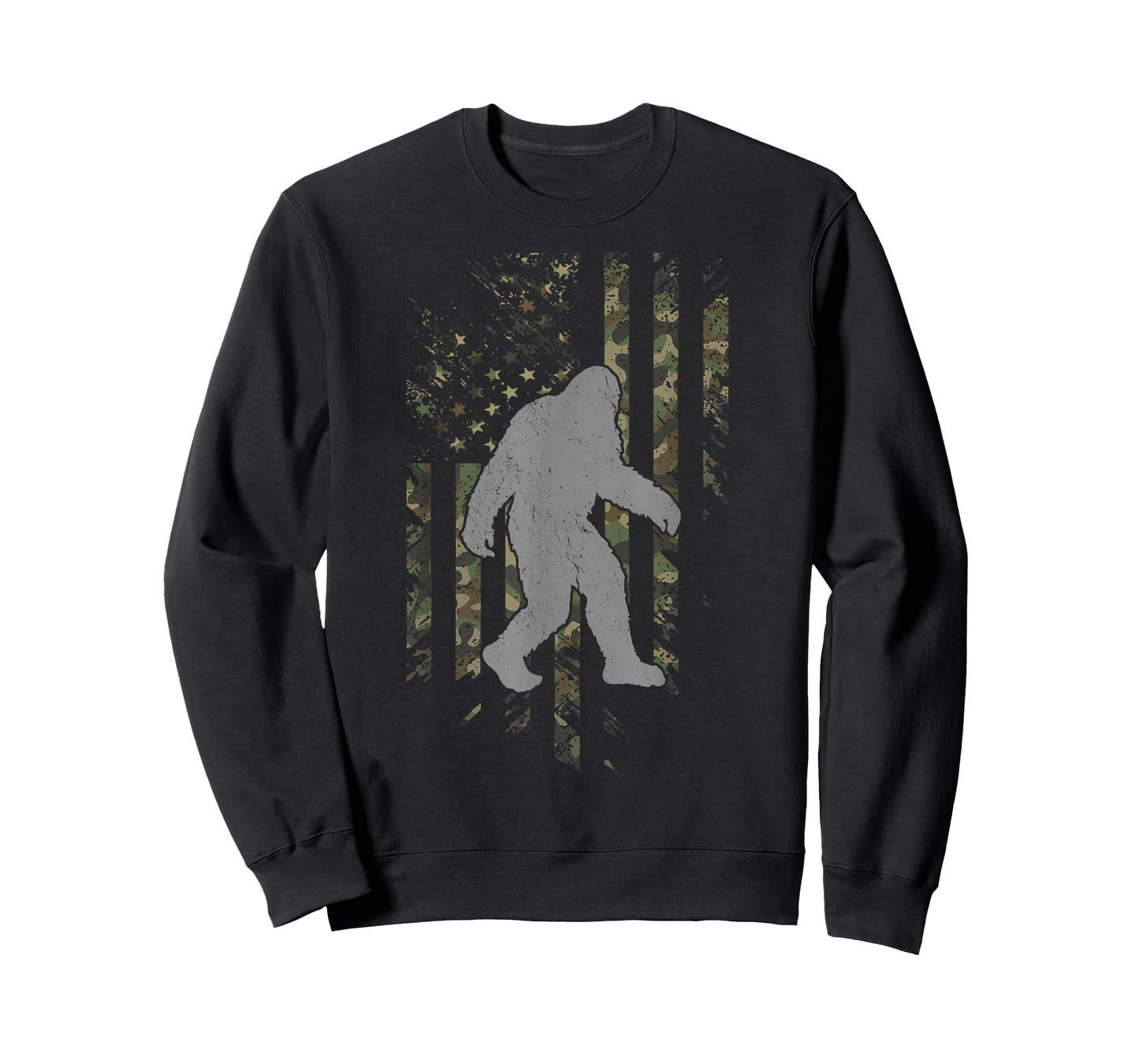 Camo American Flag Bigfoot Camouflage Sasquatch Women Kids Men T-Shirt