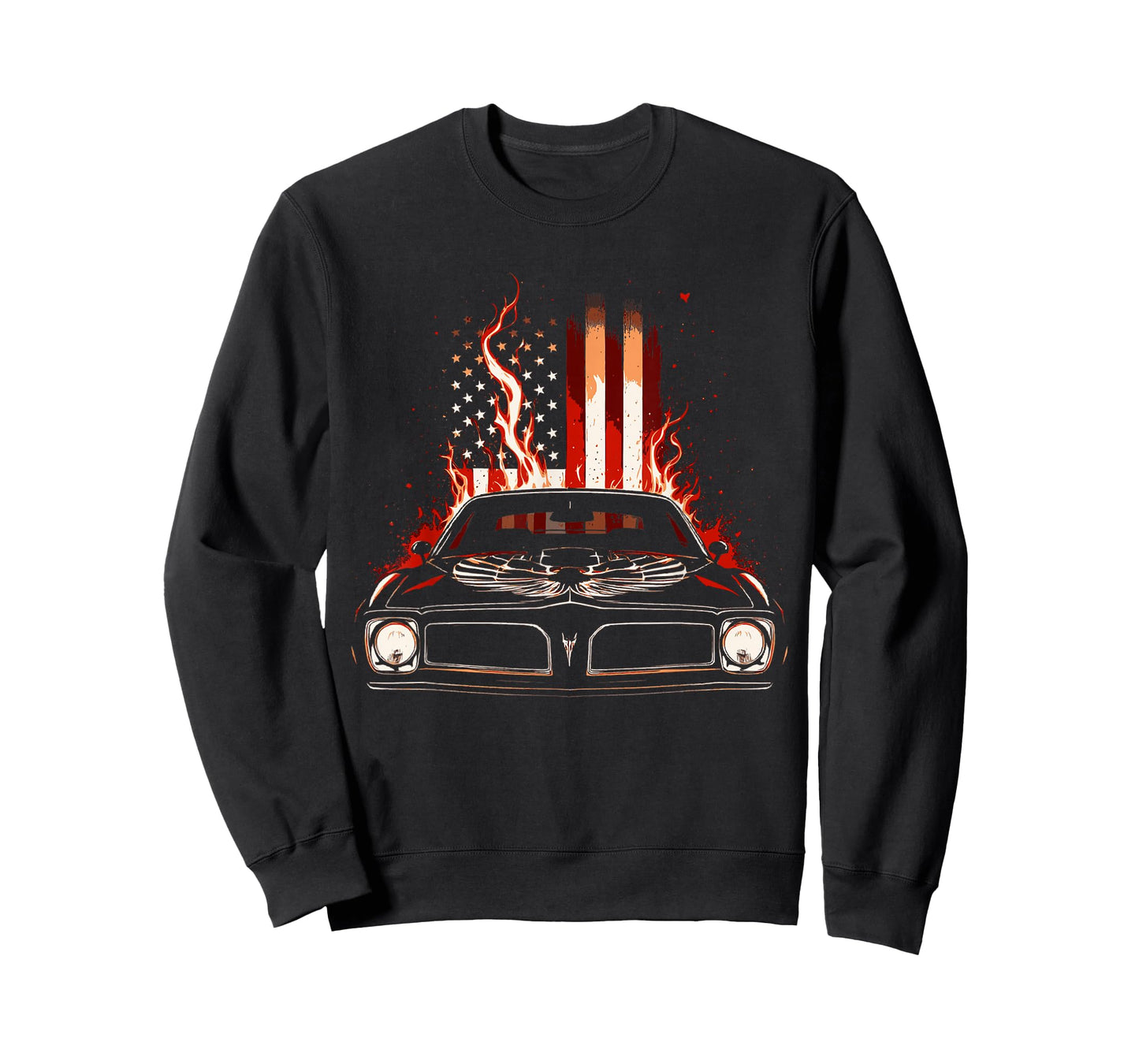 Flaming Patriotic Flag Trans Am Muscle Car 1970's Trans Am T-Shirt
