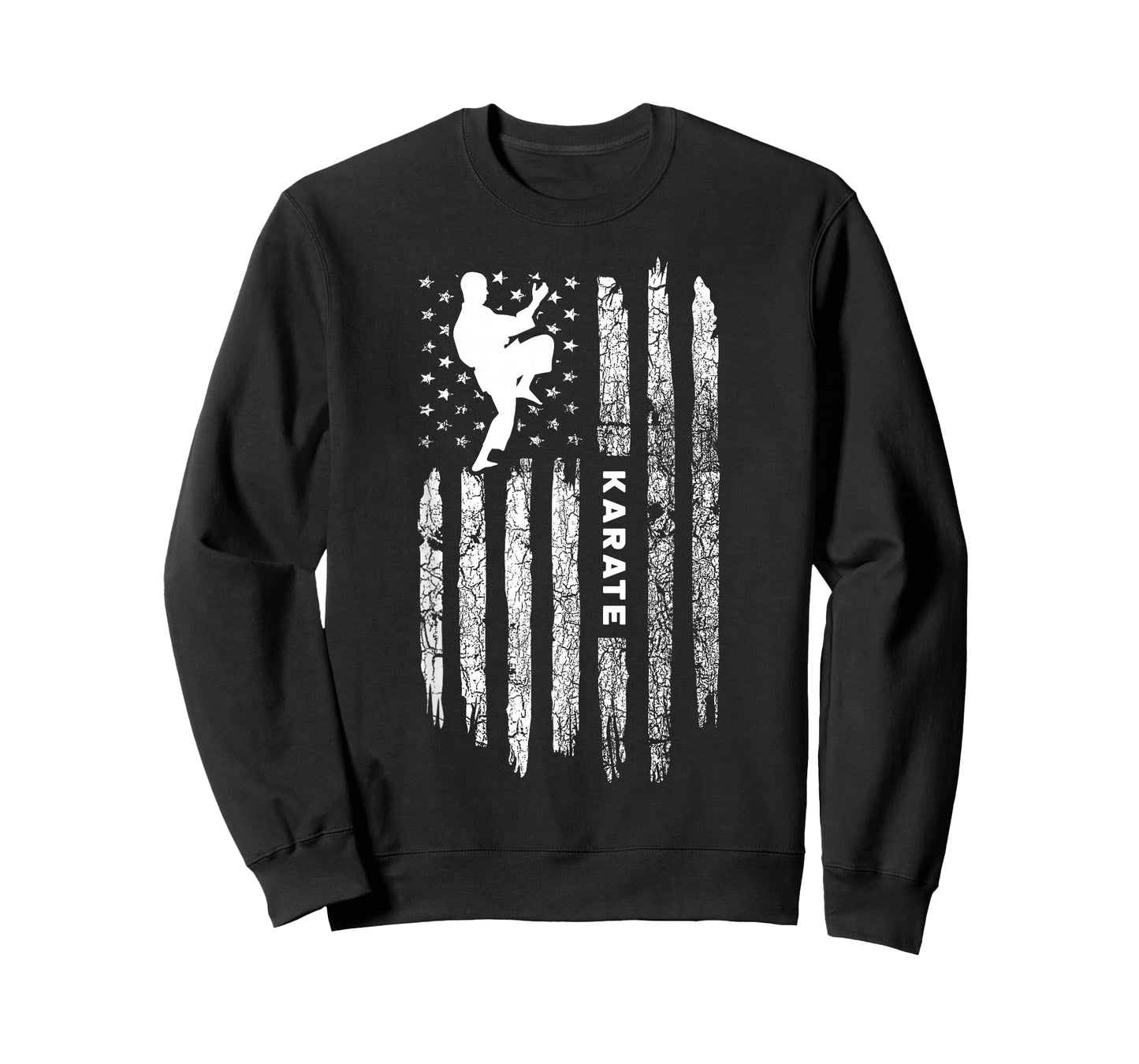 American Flag Karate Clothing - Karateka Vintage Karate T-Shirt