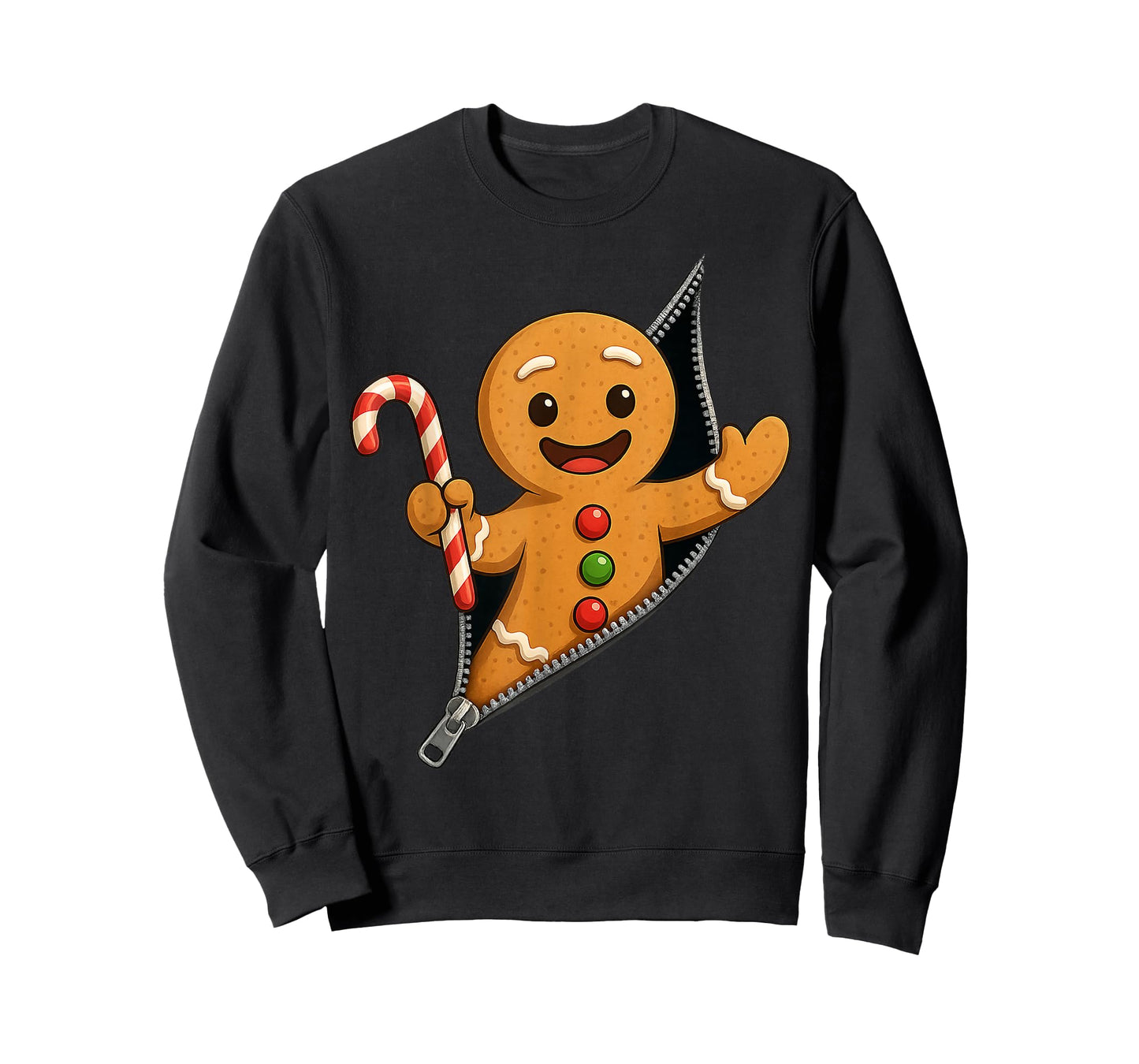 Christmas Gingerbread Man Cookie Candy Cane Xmas Pajamas T-Shirt