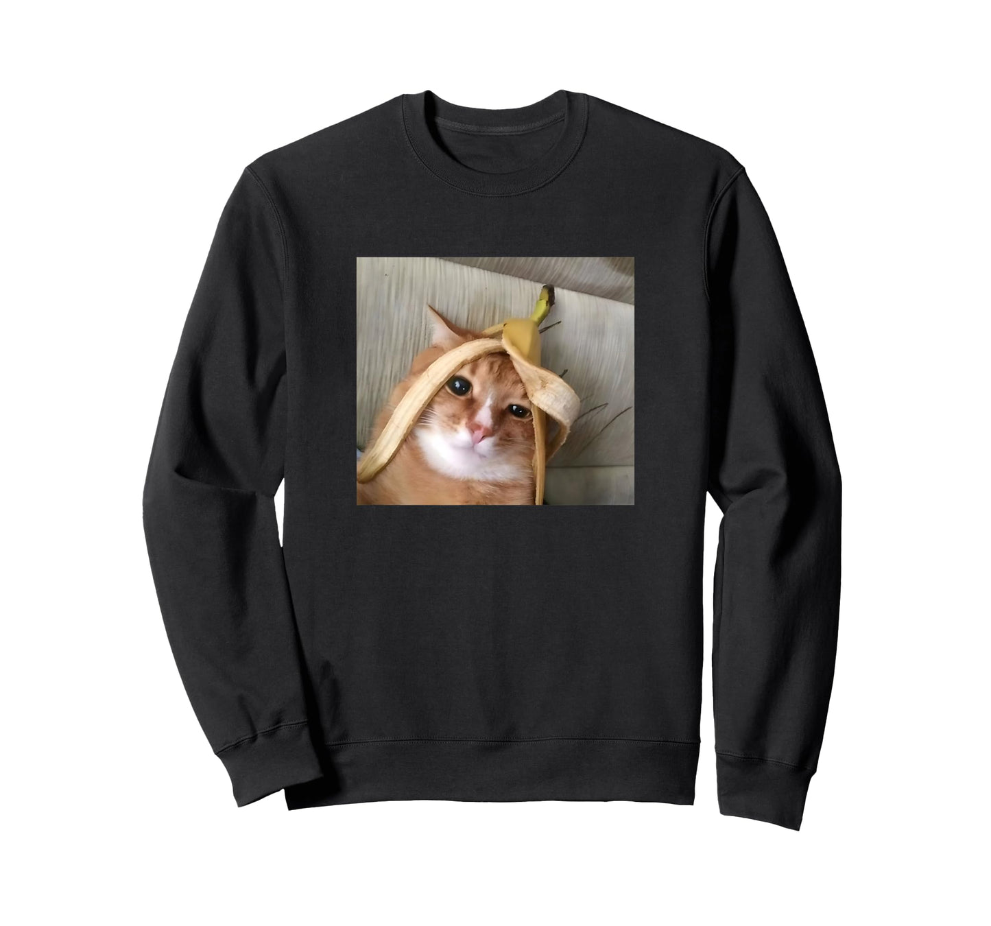 Funny Cat Banana Head Bored Kitten Meme T-Shirt
