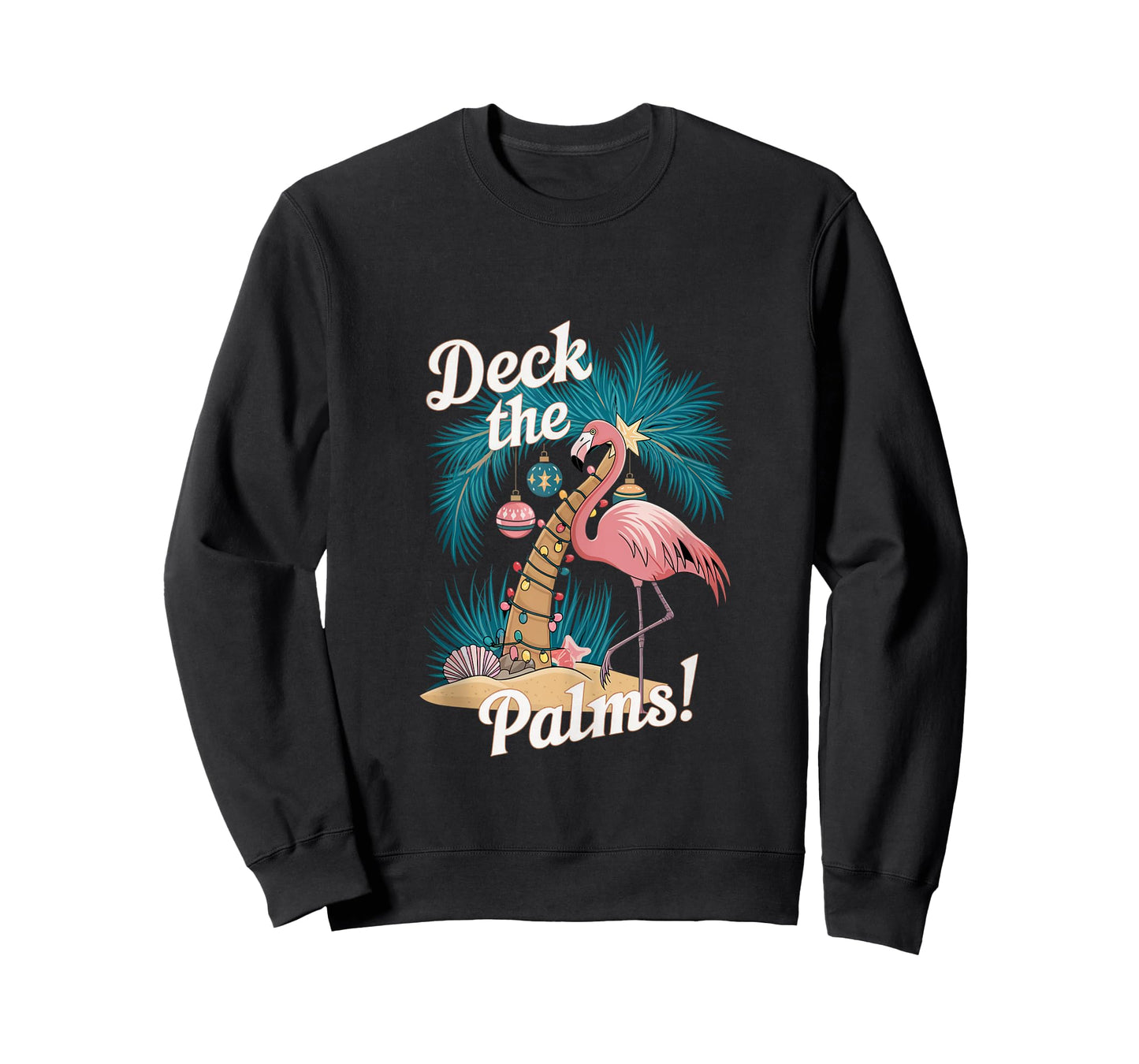 Funny Palm Tree Christmas Flamingo Holiday Merry Xmas Party Tank Top