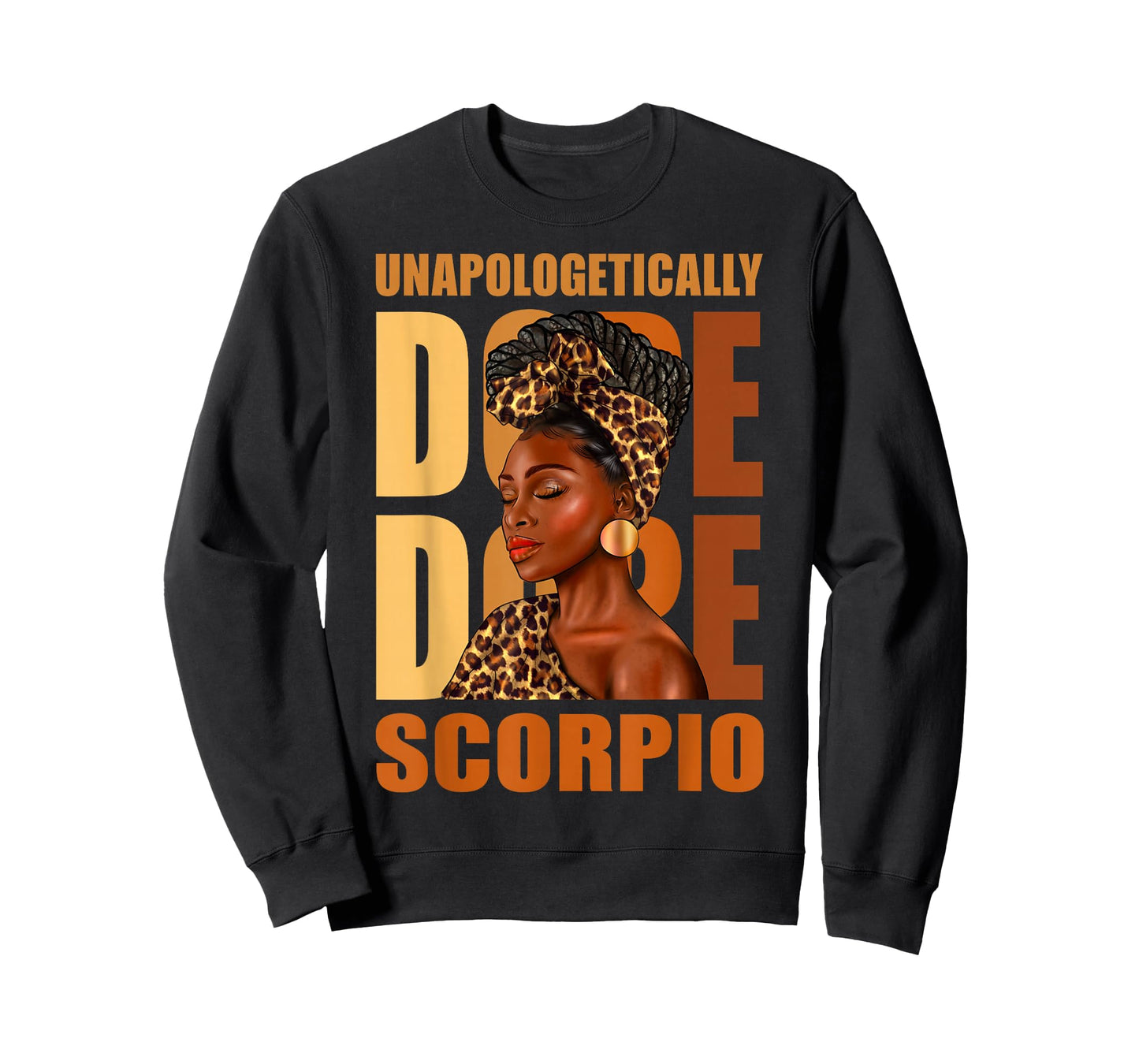 Unapologetically Dope Scorpio Queen Leopard Afro Women T-Shirt