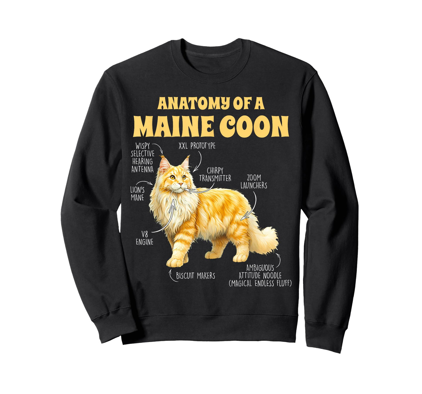 Maine Coon Lover Cat Mom Cat Mama Anatomy Of A Maine Coon T-Shirt