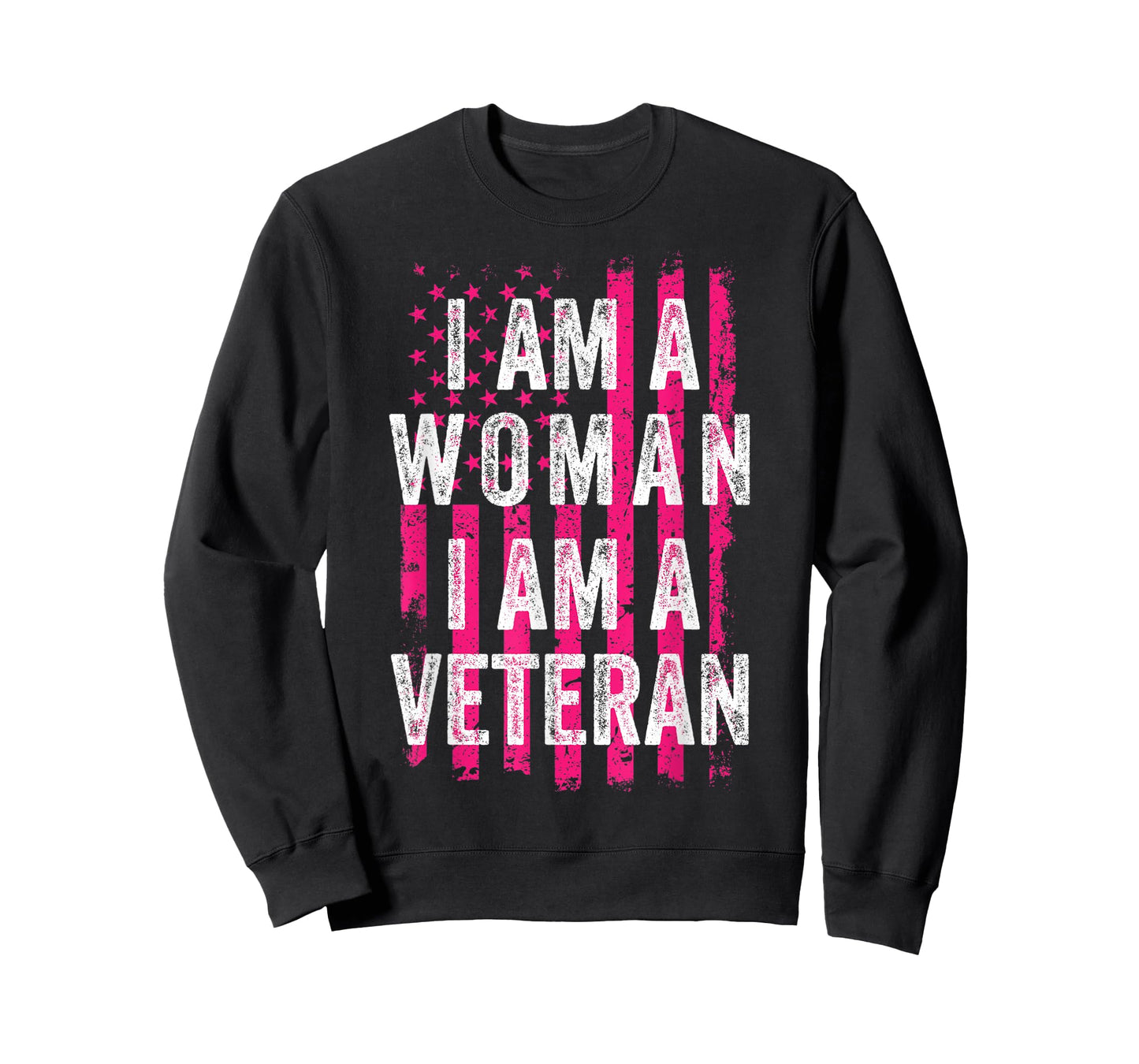 Female Veteran Pink USA Flag Veterans Day Gift Shirt T-Shirt