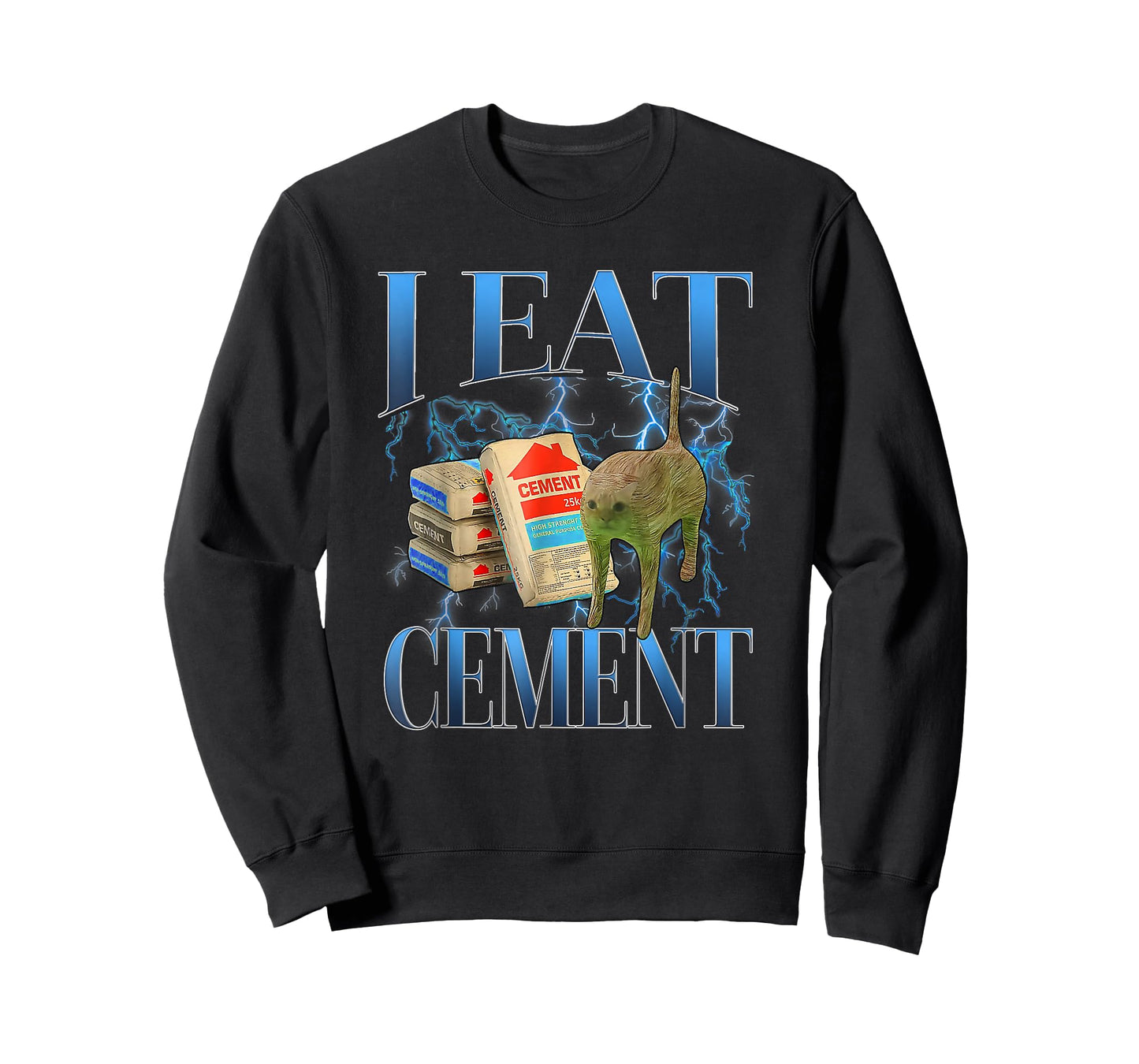 I Eat Cement Cursed Cat Funny Oddly Specific Meme T-Shirt