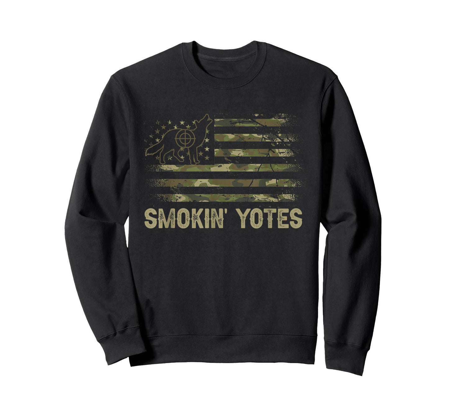 Coyote Hunting Patriotic American Flag Yote Hunter Coyote T-Shirt