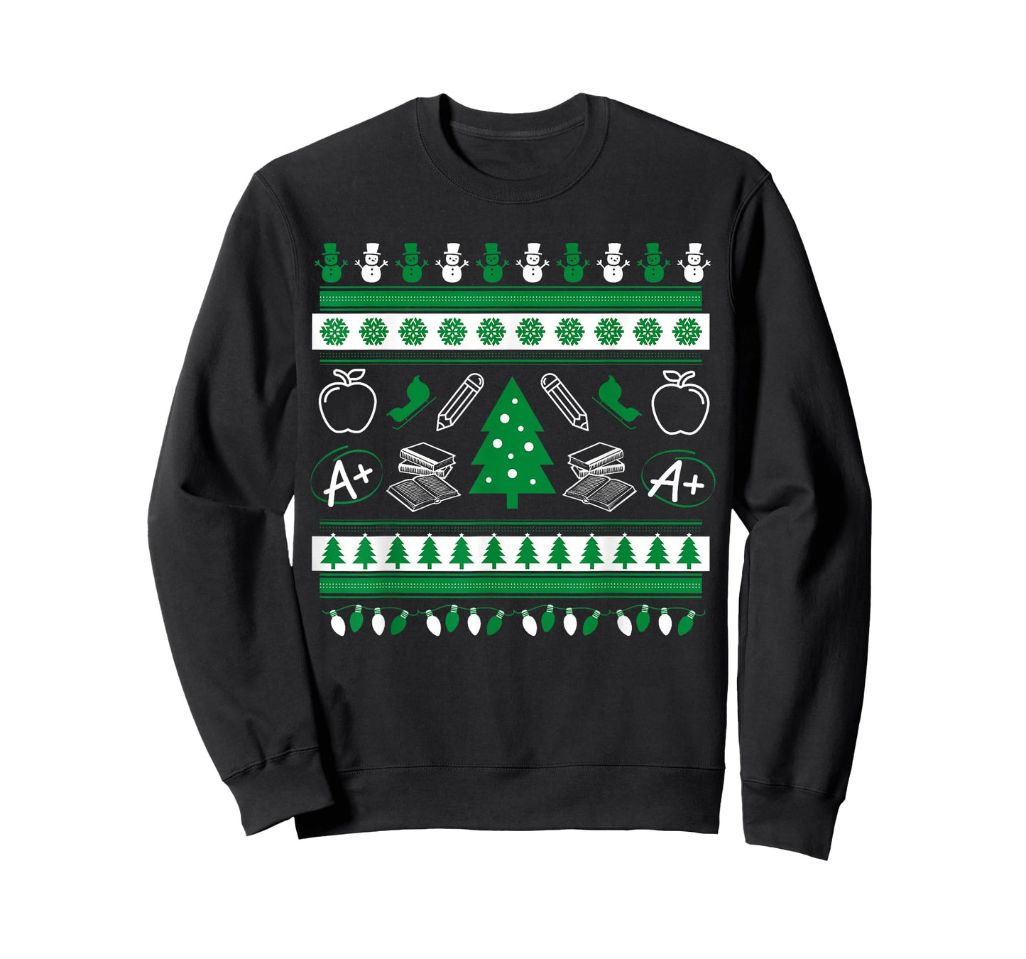 Teacher Ugly Christmas Sweater Instructor Elementary School T-Shirt