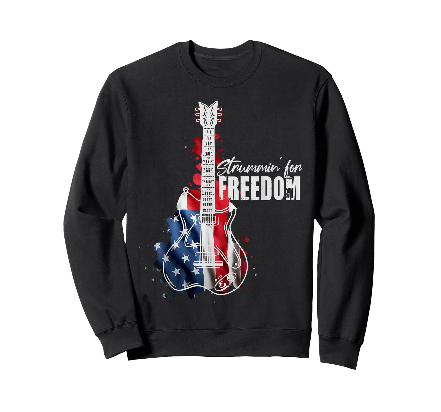 Patriotic Guitar American Flag 4th Of July Guitarist T-Shirt