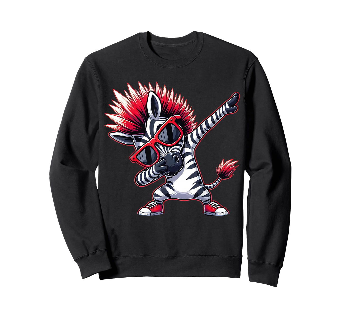 Funny Dabbing Zebra With Sunglasses Cool Animal Funny Zebra T-Shirt