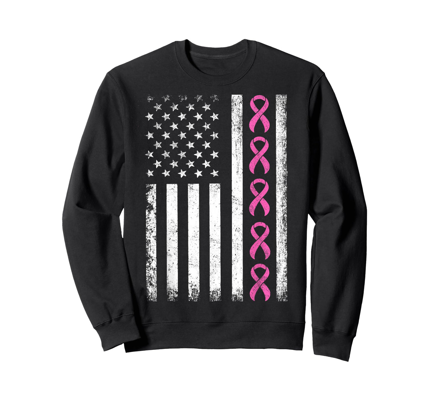 Breast Cancer Shirts American Flag Breast Cancer Awareness T-Shirt