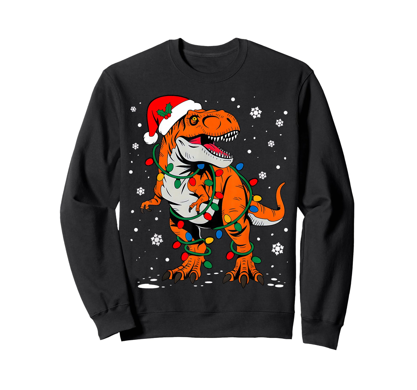 Dinosaur T rex Tree Christmas Funny Xmas Dino Boys Kids T-Shirt
