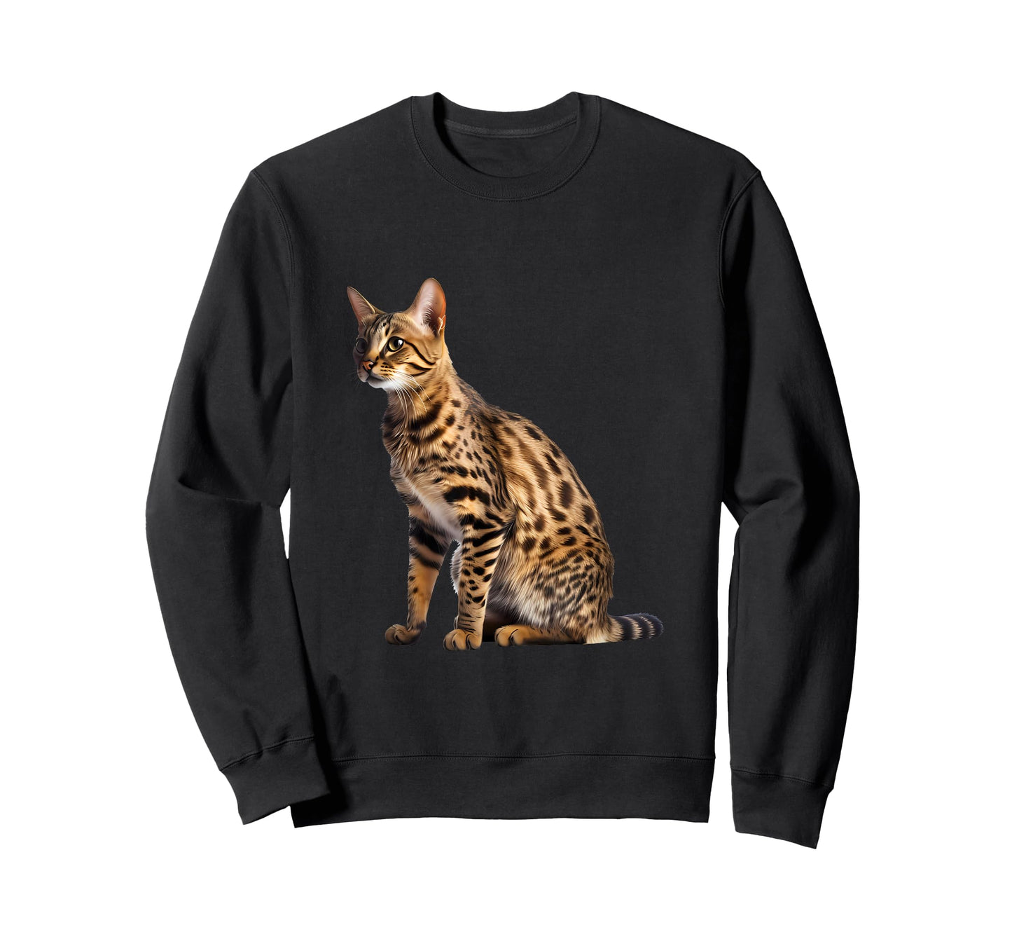 Savannah Cat Portrait T-Shirt for Men Women Girls Kids
