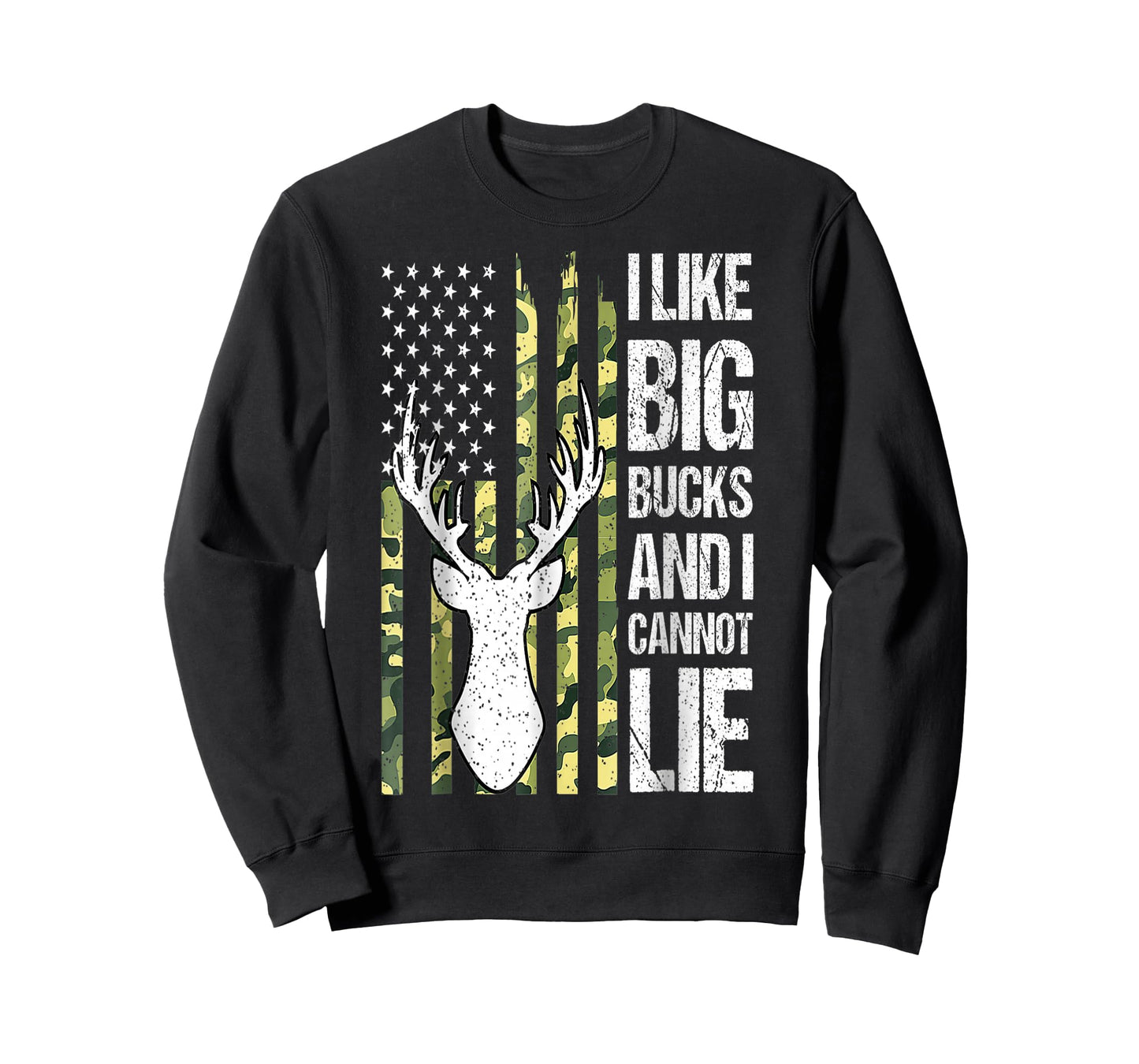 American Flag I Like Big Bucks and I Cannot Lie Deer Hunting T-Shirt