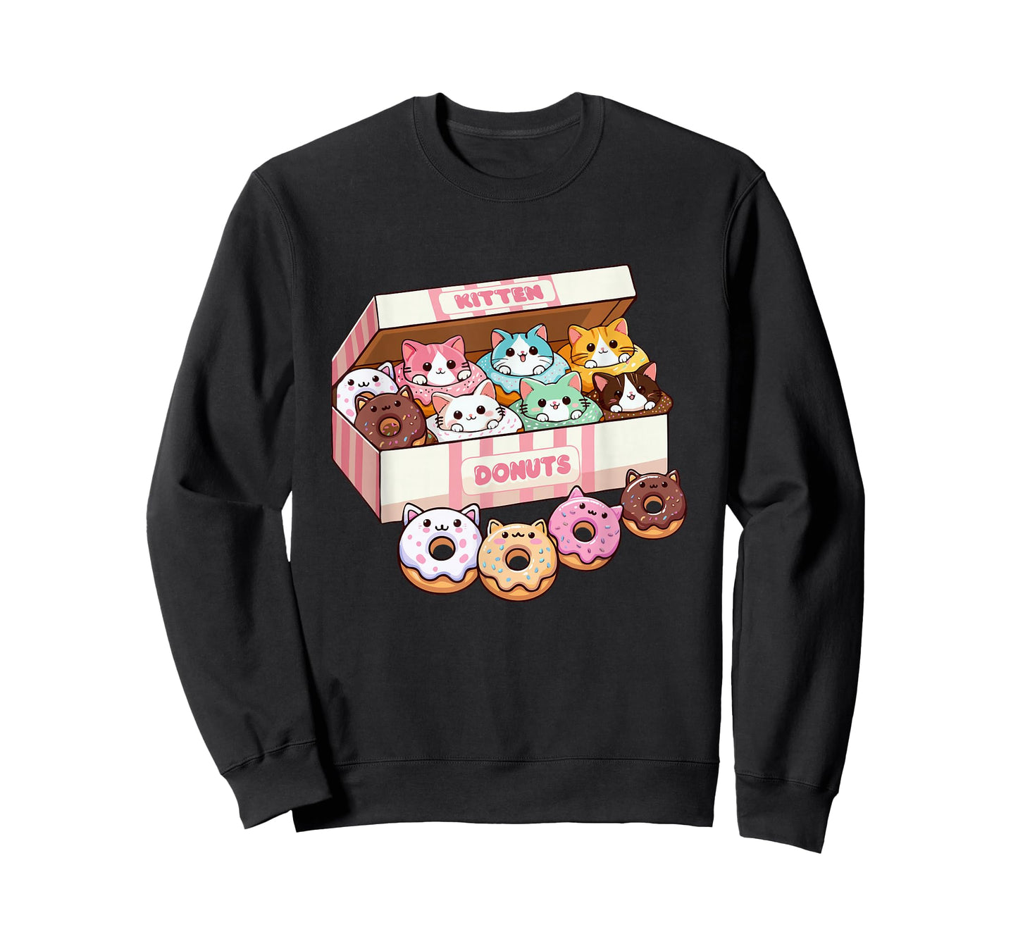 Kitten Donuts Pastry Cat Lover Cute Doughnut Cats T-Shirt
