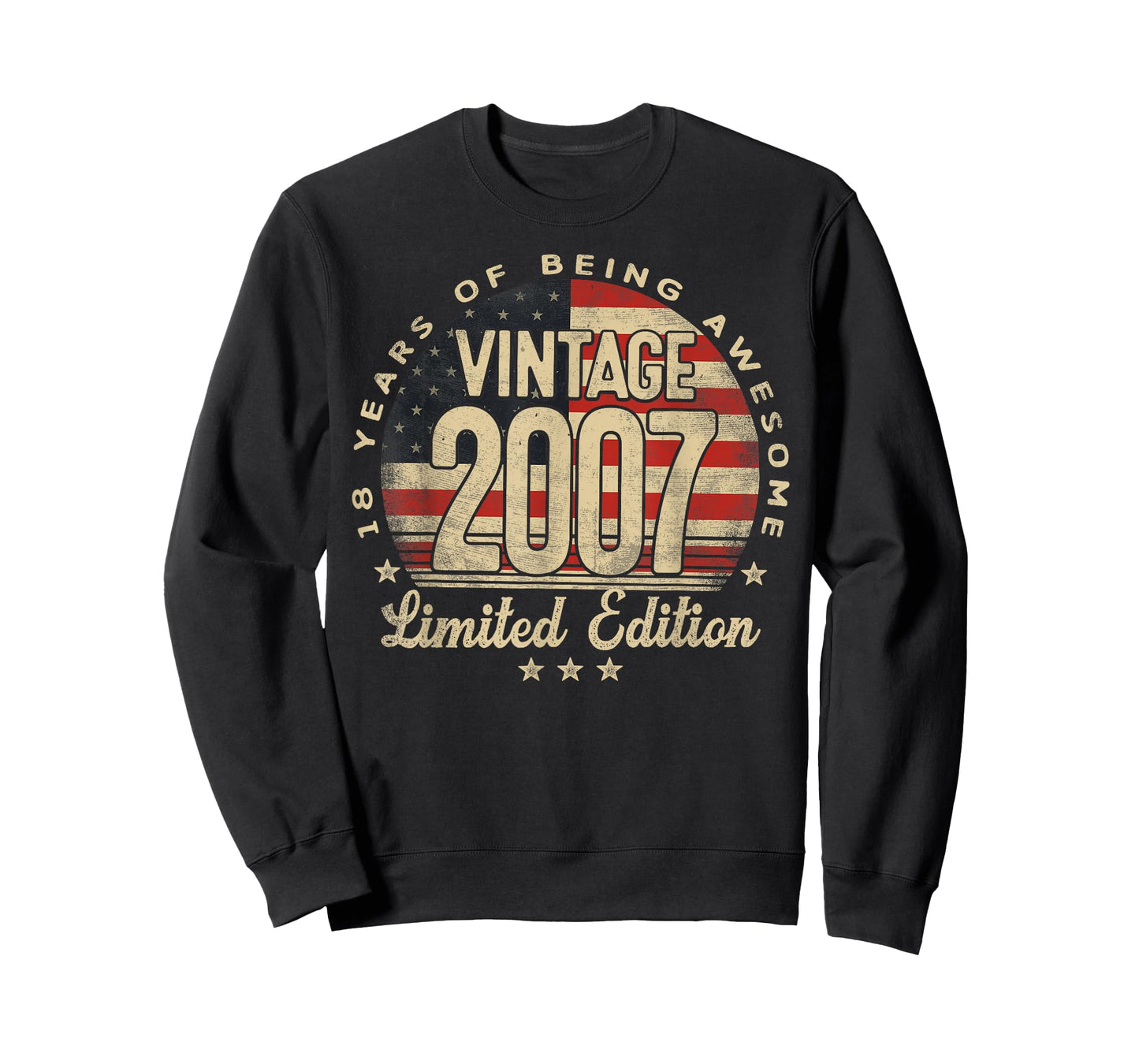 Vintage 2007 Limited Edition 18-Year-Old Gifts USA Flag T-Shirt