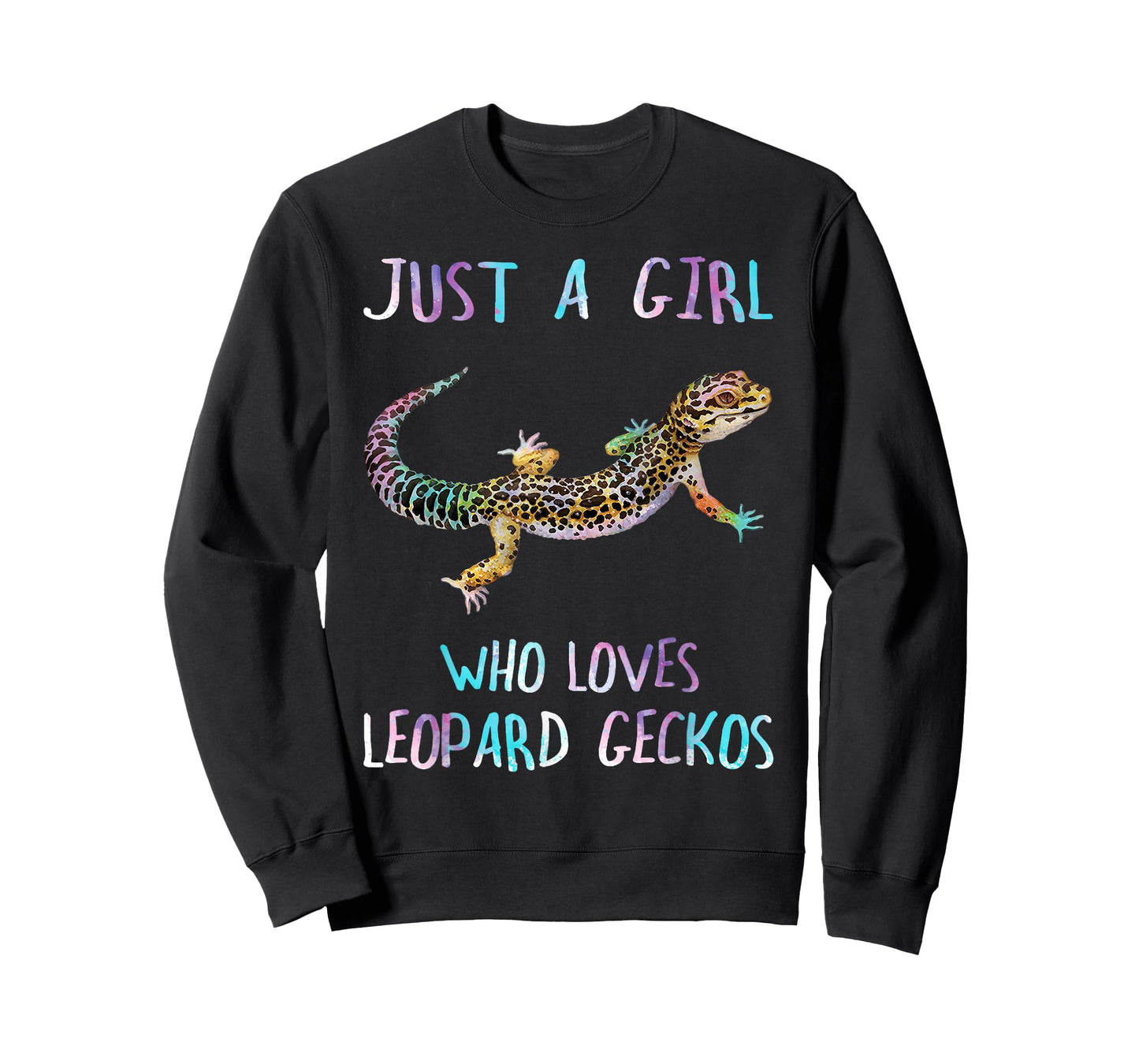 Cute Watercolor Lizard Just A Girl Who Loves Leopard Geckos T-Shirt