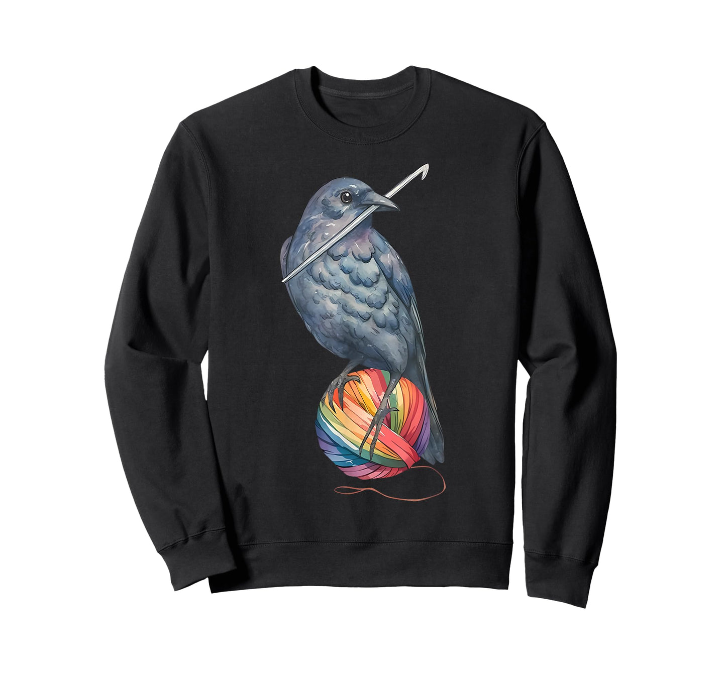 Crochet Crow Yam Crocheter Knitting Crocheting Lovers T-Shirt