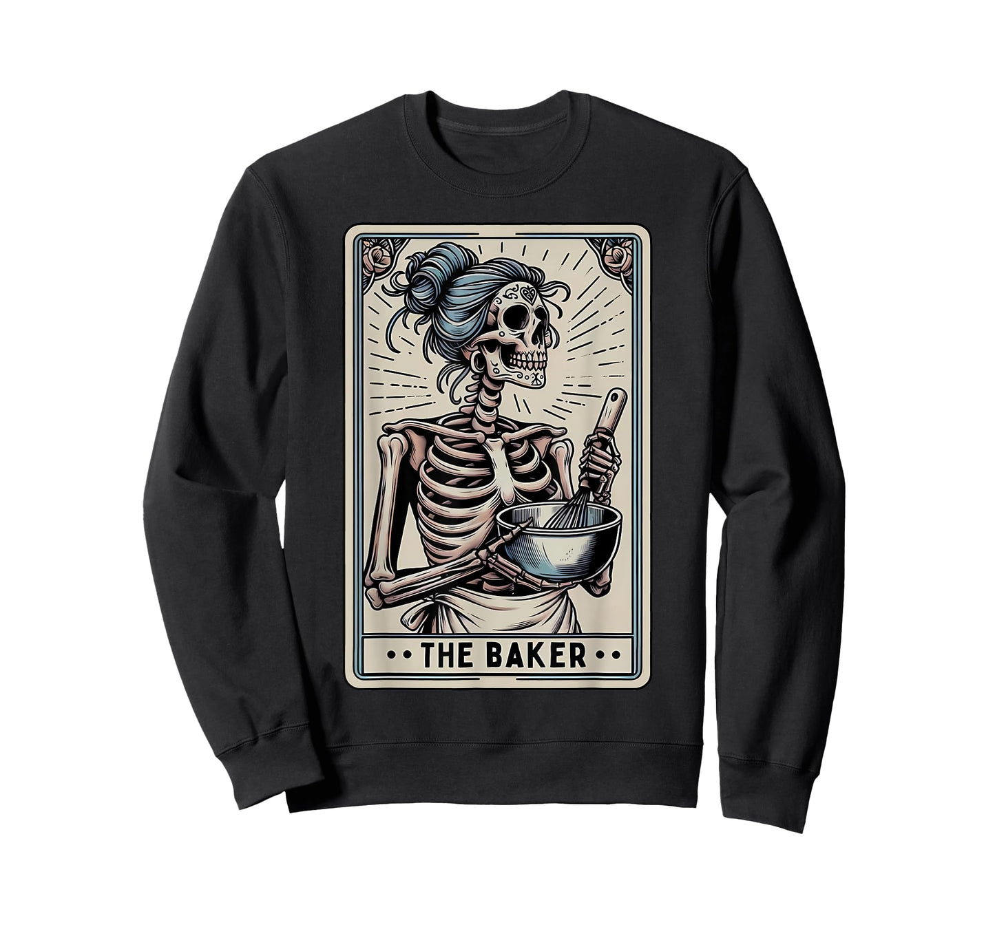 Baker Tarot Card Skeleton Baking Homemaker Mothers Day T-Shirt