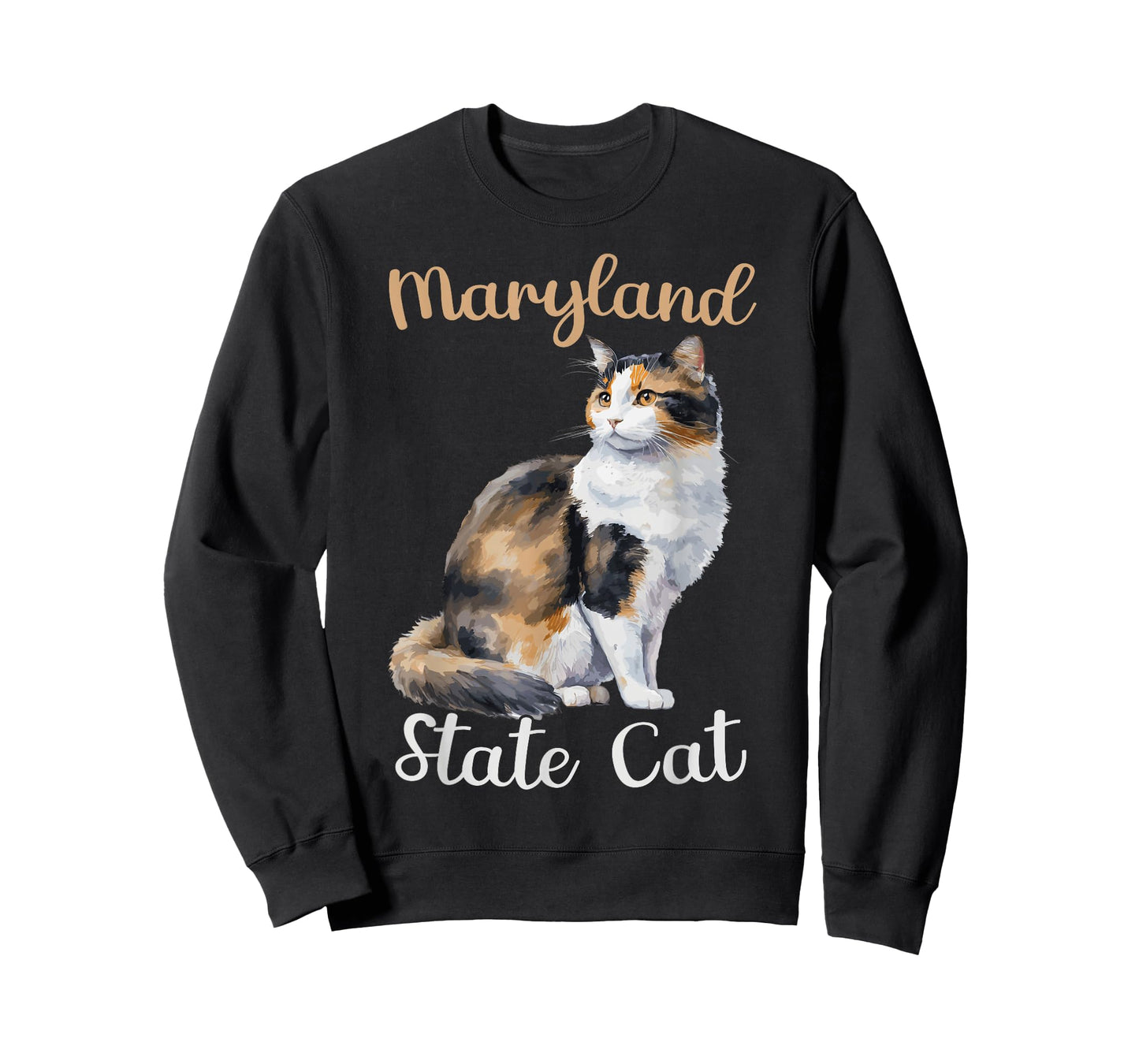 Caliby Tricolour Maryland State Cat Outfit Dilute Calico Cat T-Shirt