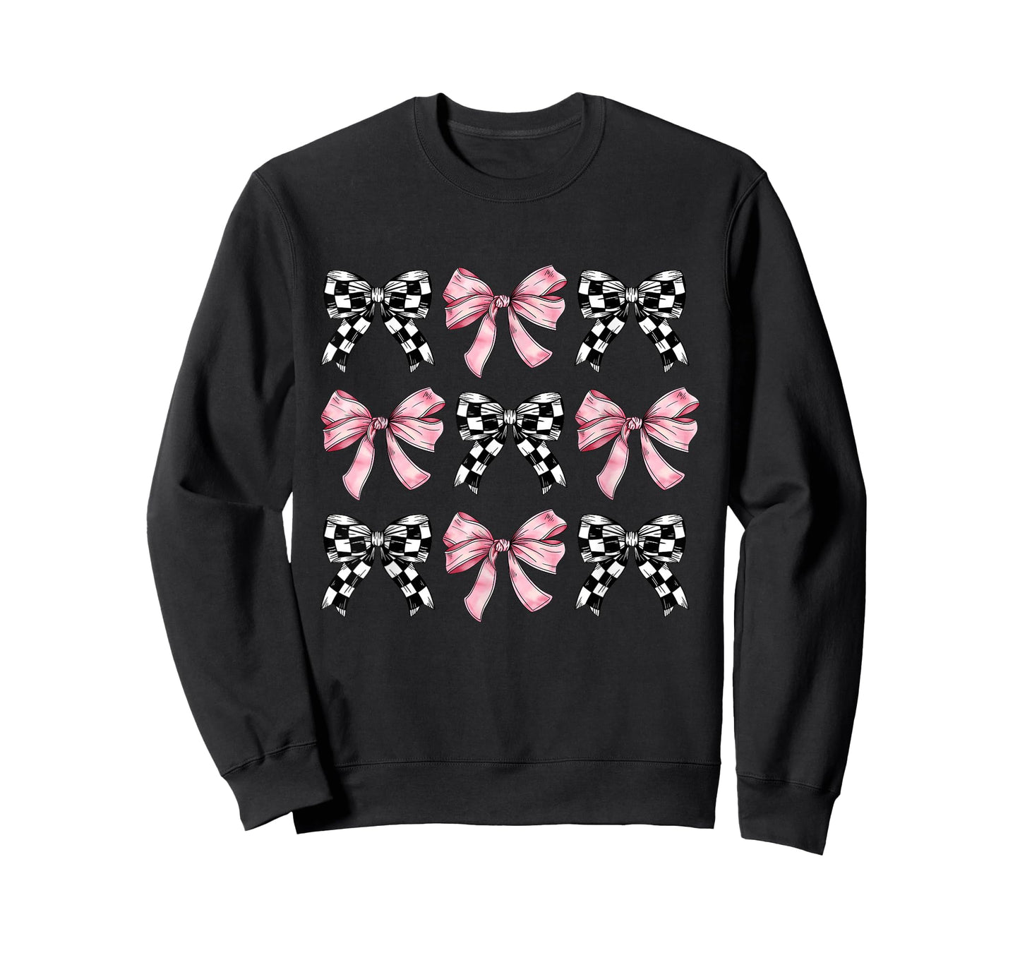 Pink Bows Cute Coquette Checkered Bow y2k Girl Aesthetic T-Shirt