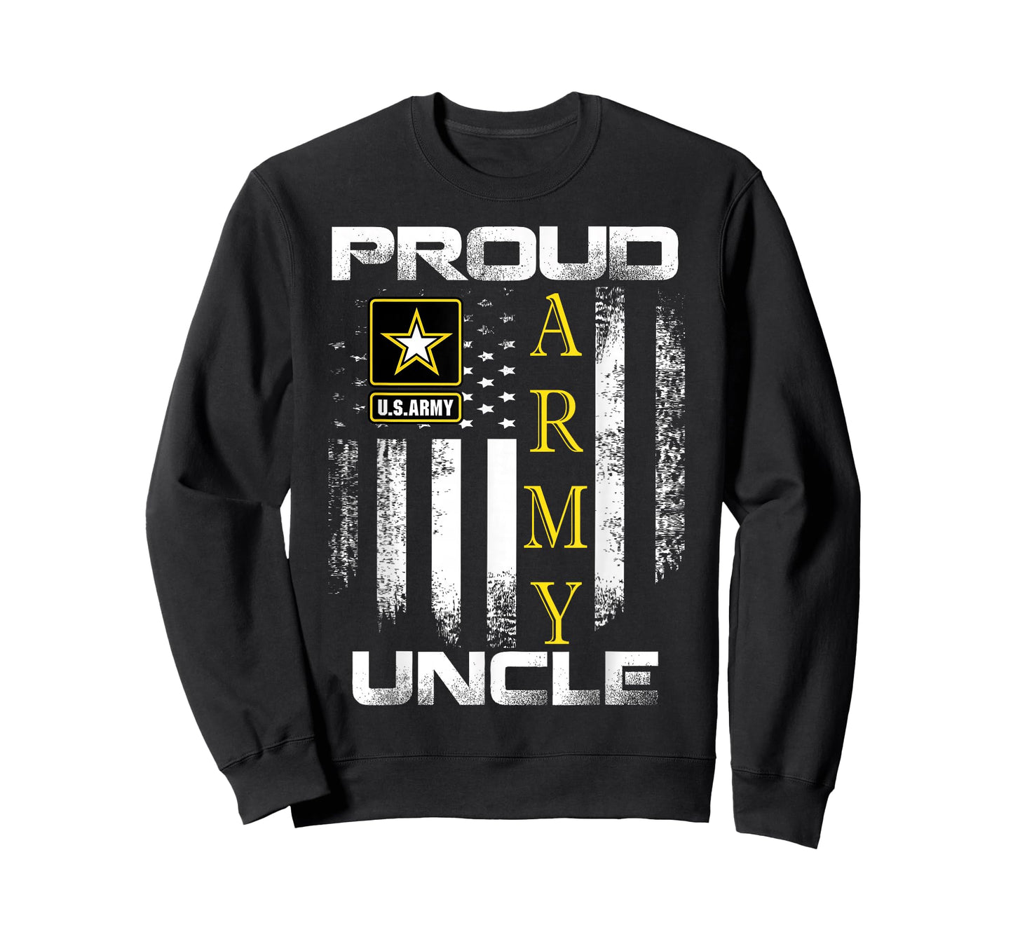 Vintage Proud Army Uncle with American Flag Gift T-Shirt