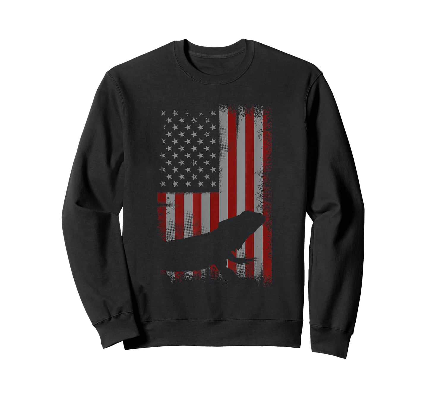 Retro American Flag Bearded Dragon Dad Lizard Lover Gift T-Shirt