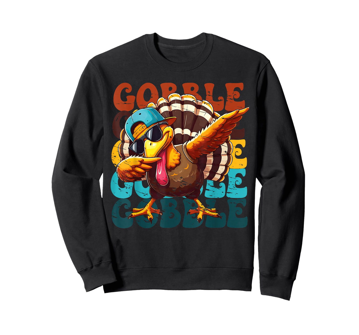 Thanksgiving Turkey Dab Gobble Funny Toddler Boys Kids Youth T-Shirt