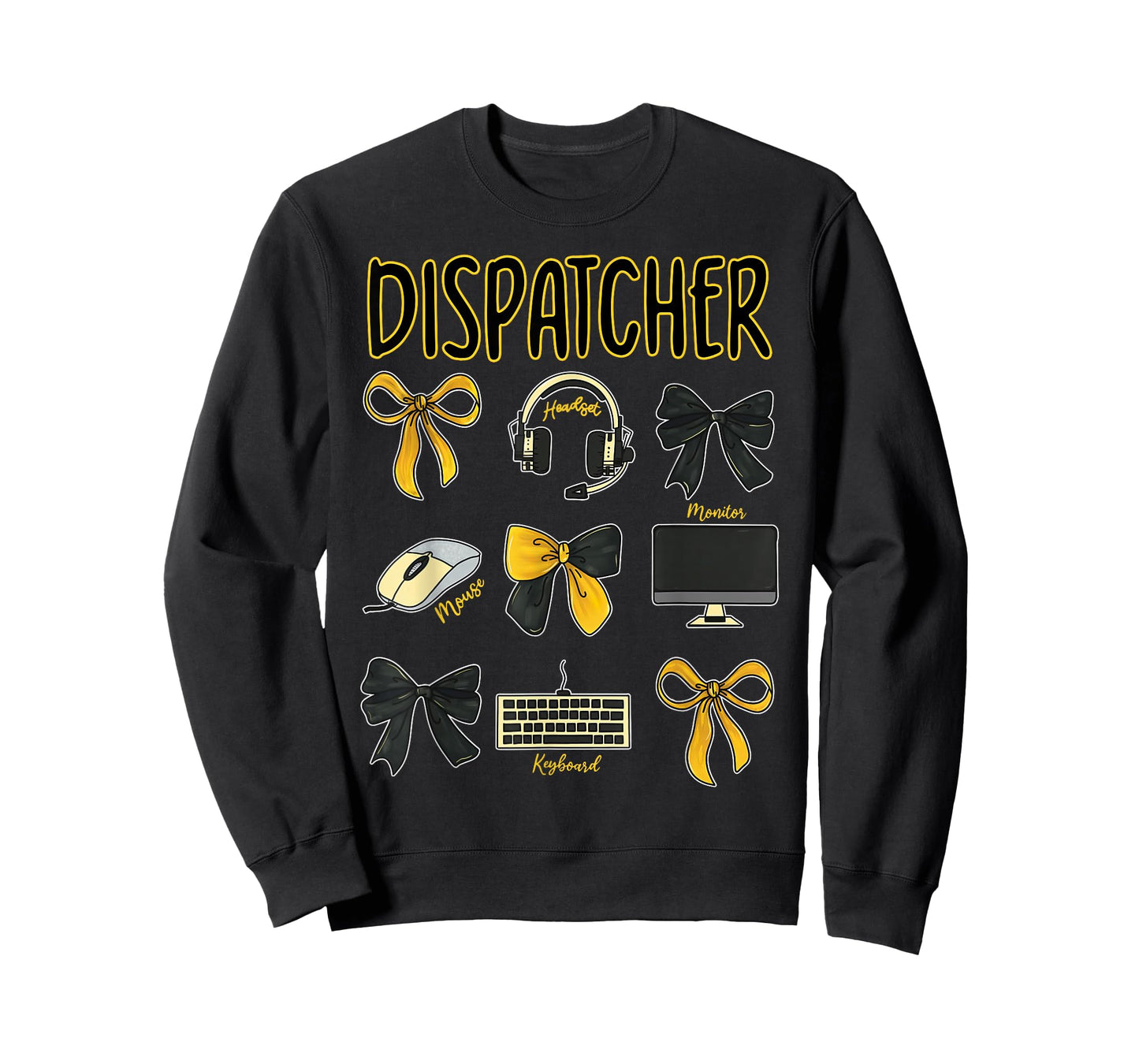 Coquette Bow 911 Dispatcher Dispatch Police Dispatch US Flag T-Shirt