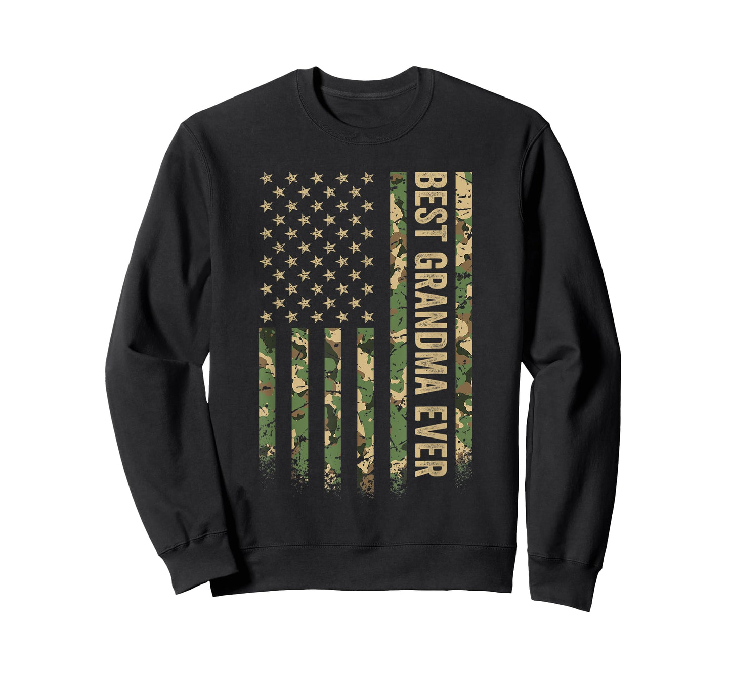 Best Grandma Ever American Flag Camo Veteran Patriotic T-Shirt for Women Men