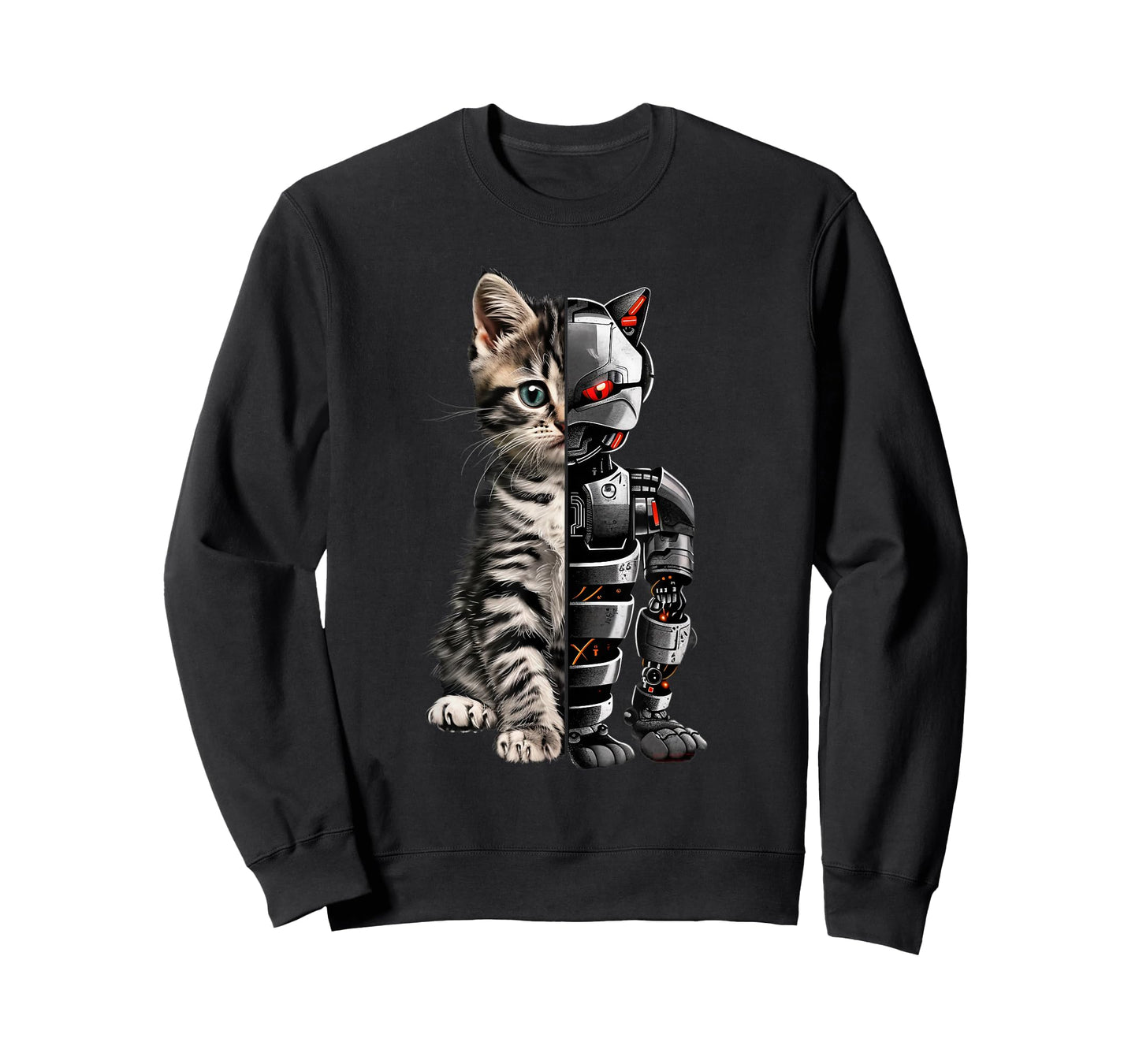 Funny Cat Robot Animal Lover Cyborg Cat Robot Cat T-Shirt