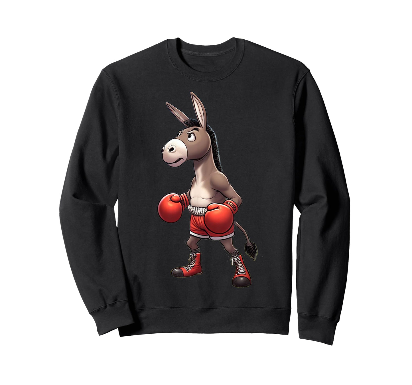 A donkey practicing boxing Funny Donkey Art For Men Women T-Shirt
