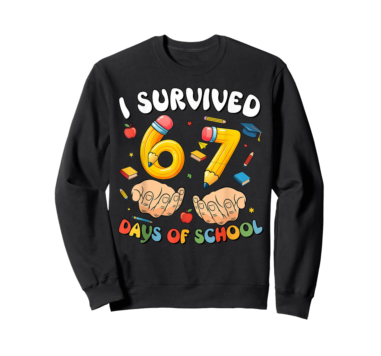 I Survived 67 Days of School Funny Six Seven 6 7 Meme Z Gen T-Shirt