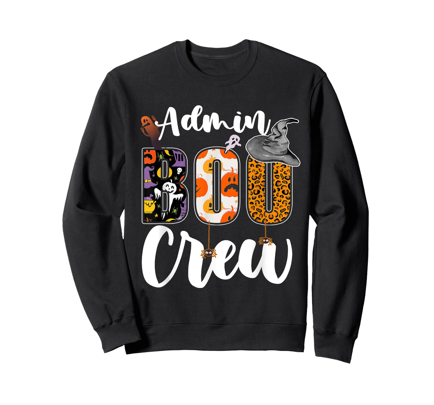 Admin Boo Crew Halloween Matching Administrator Funny T-Shirt
