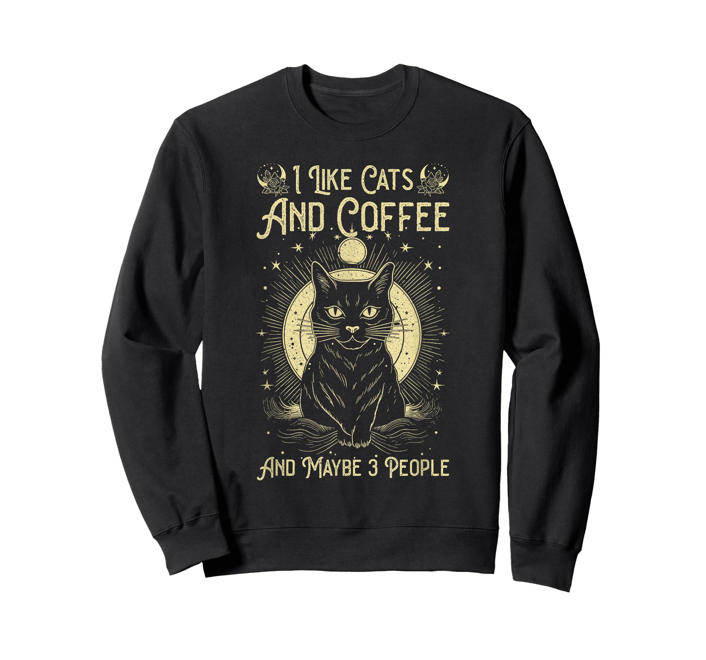 I Like Cats And Coffee And Maybe 3 People Funny Love Cats T-Shirt
