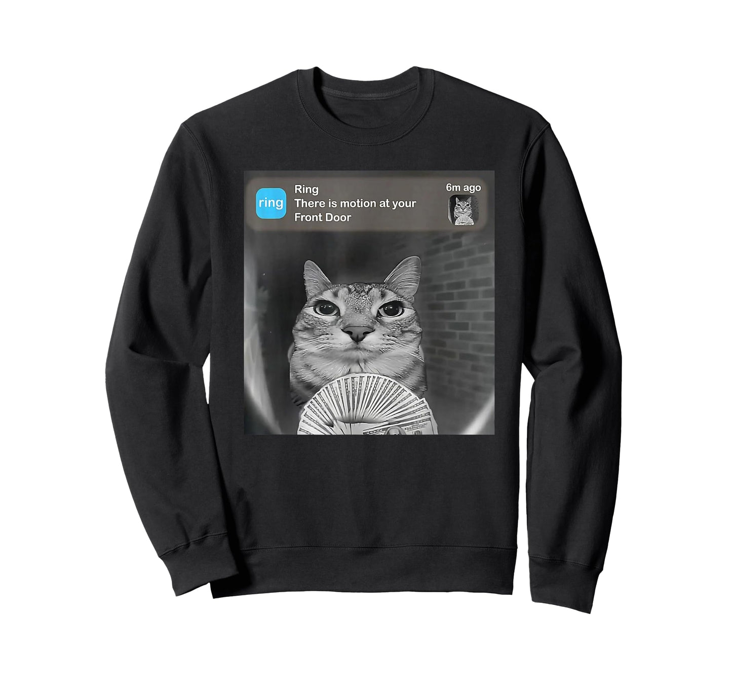 Funny Cat Meme Money Doorbell Joke T-Shirt