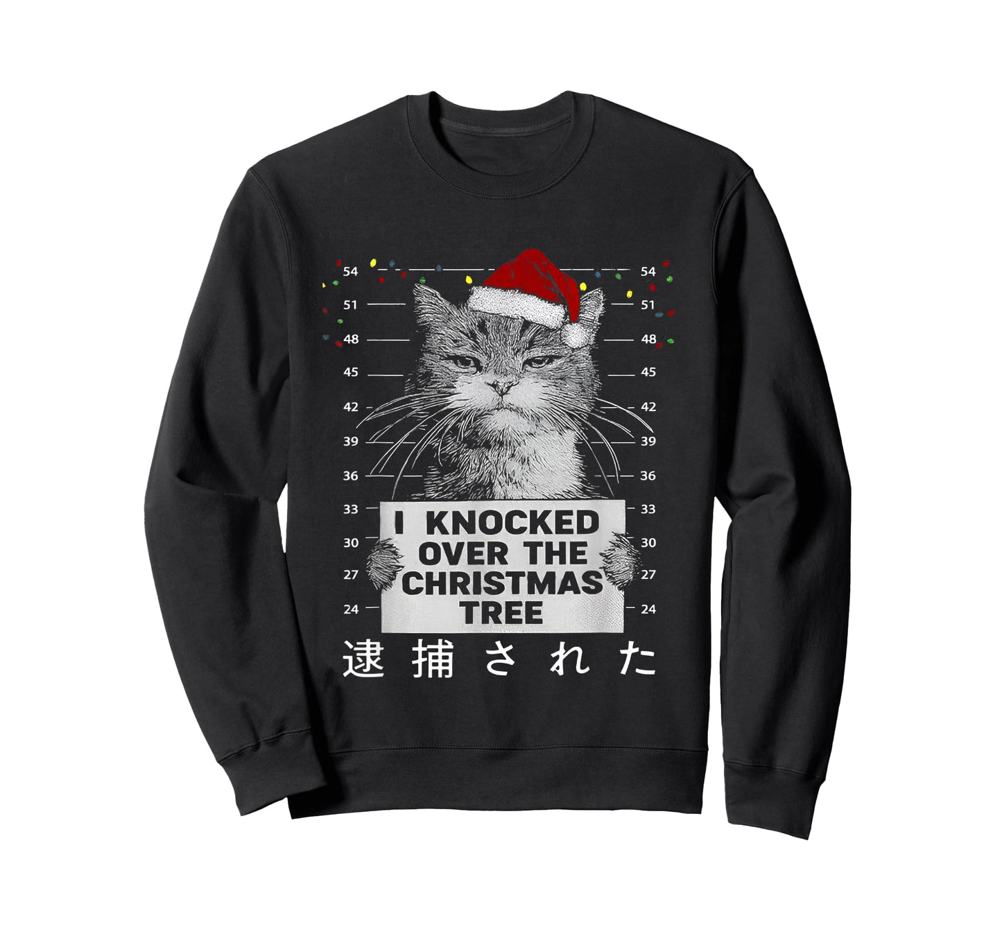 Funny Christmas Cat I Knocked Over The Christmas Tree T-Shirt