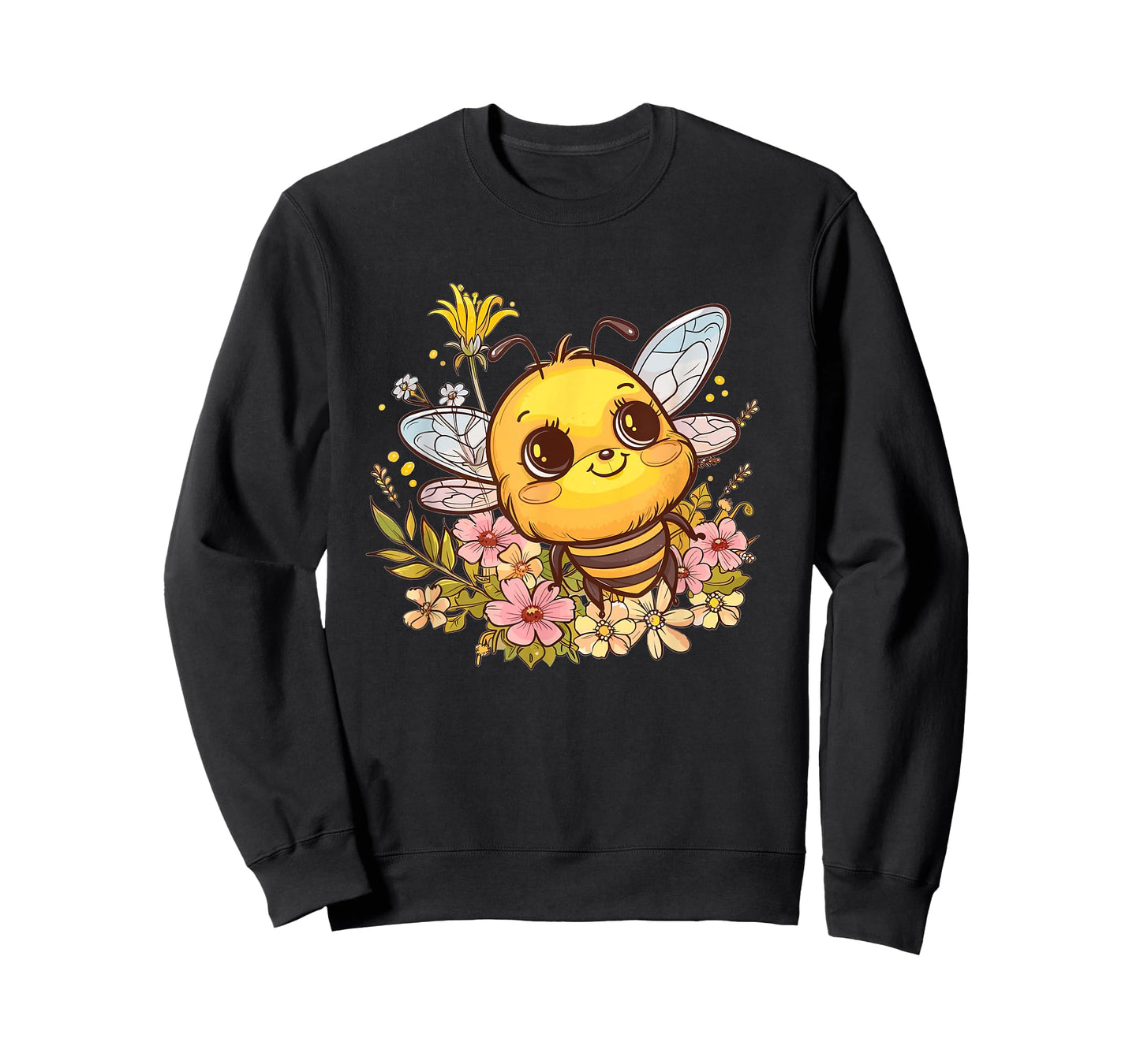 Cute Bee with Flowers I Kids Bee T-Shirt
