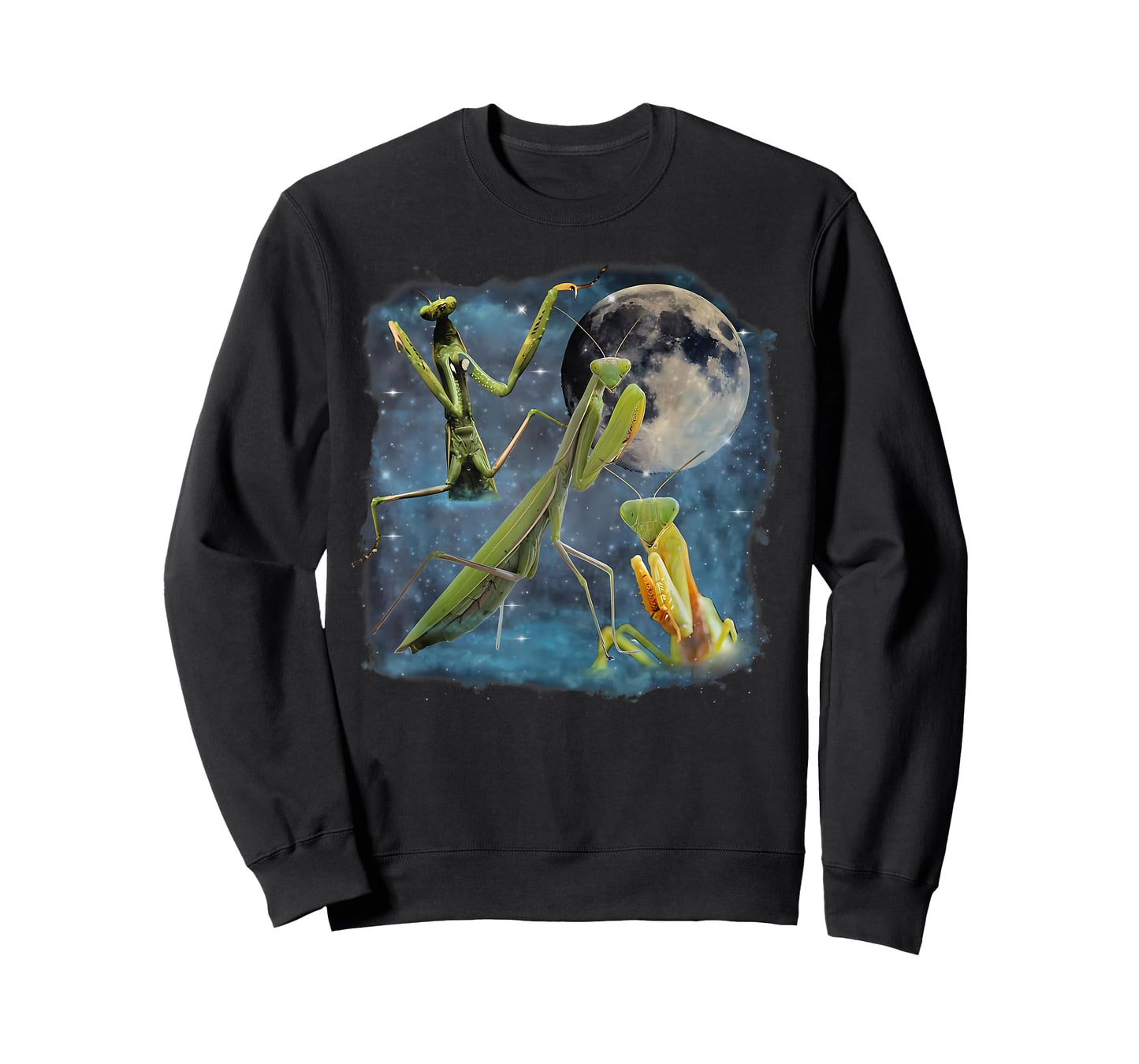 3 Praying Mantis Howling The Moon Entomologist Insect Lover T-Shirt