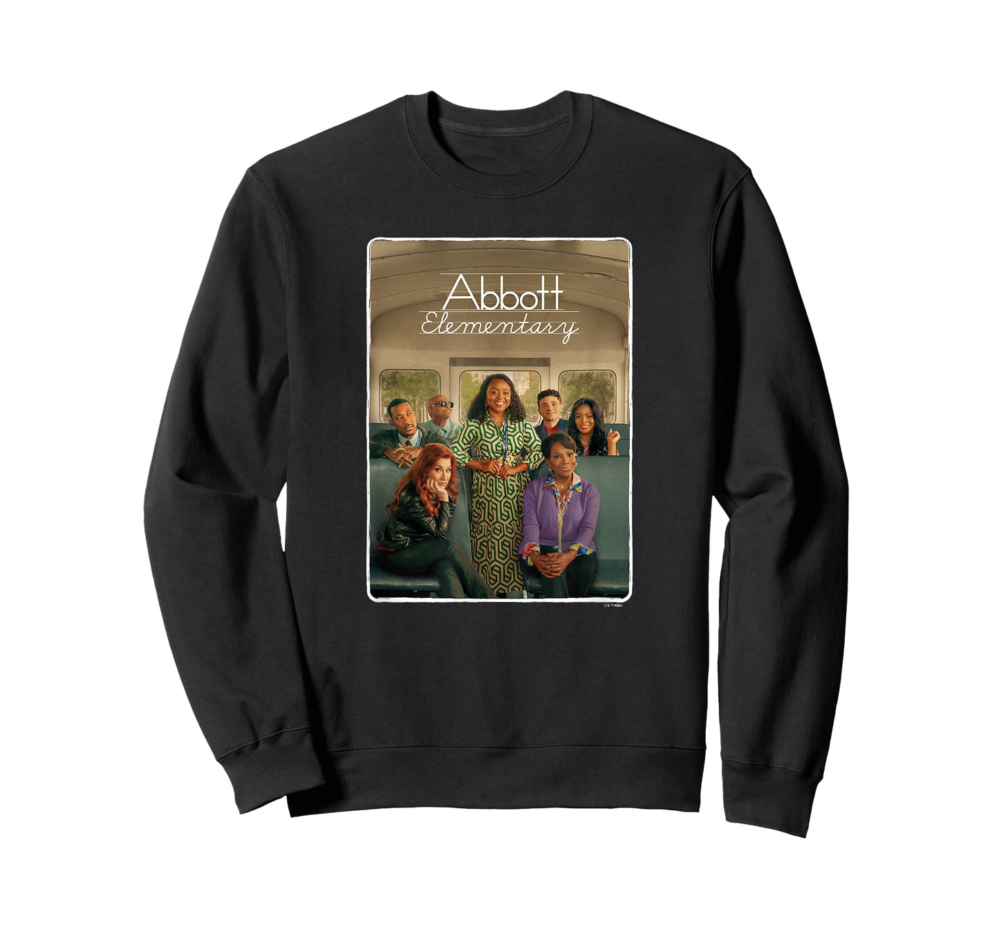 Abbott Elementary Teachers On The Bus Portrait & Logo T-Shirt