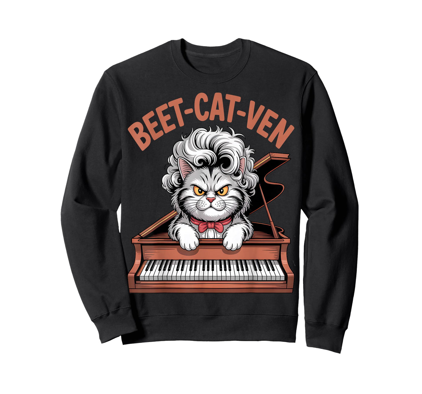 Funny Beethoven Cat Pun Beet-Cat-Ven Piano T-Shirt