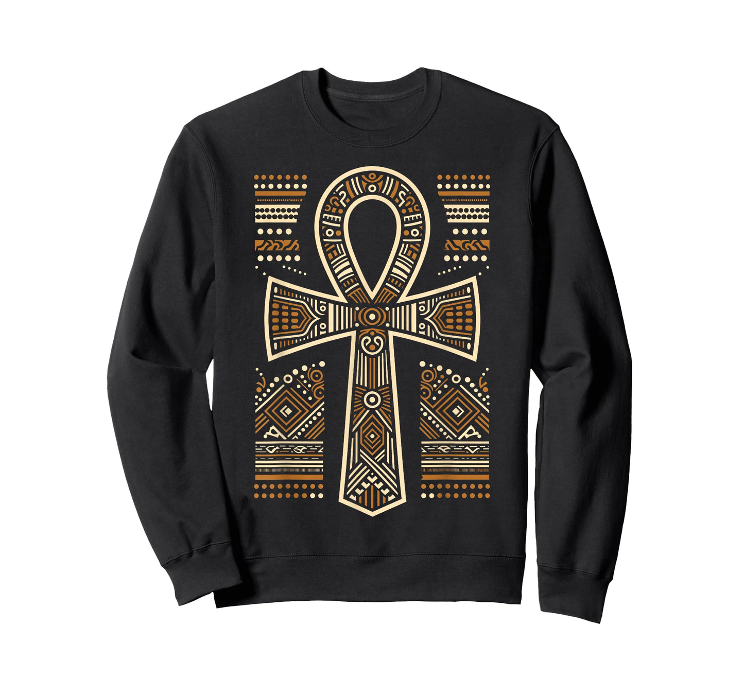 Cool Egypt Ankh Key of Life Symbol In Tribal Art Style T-Shirt