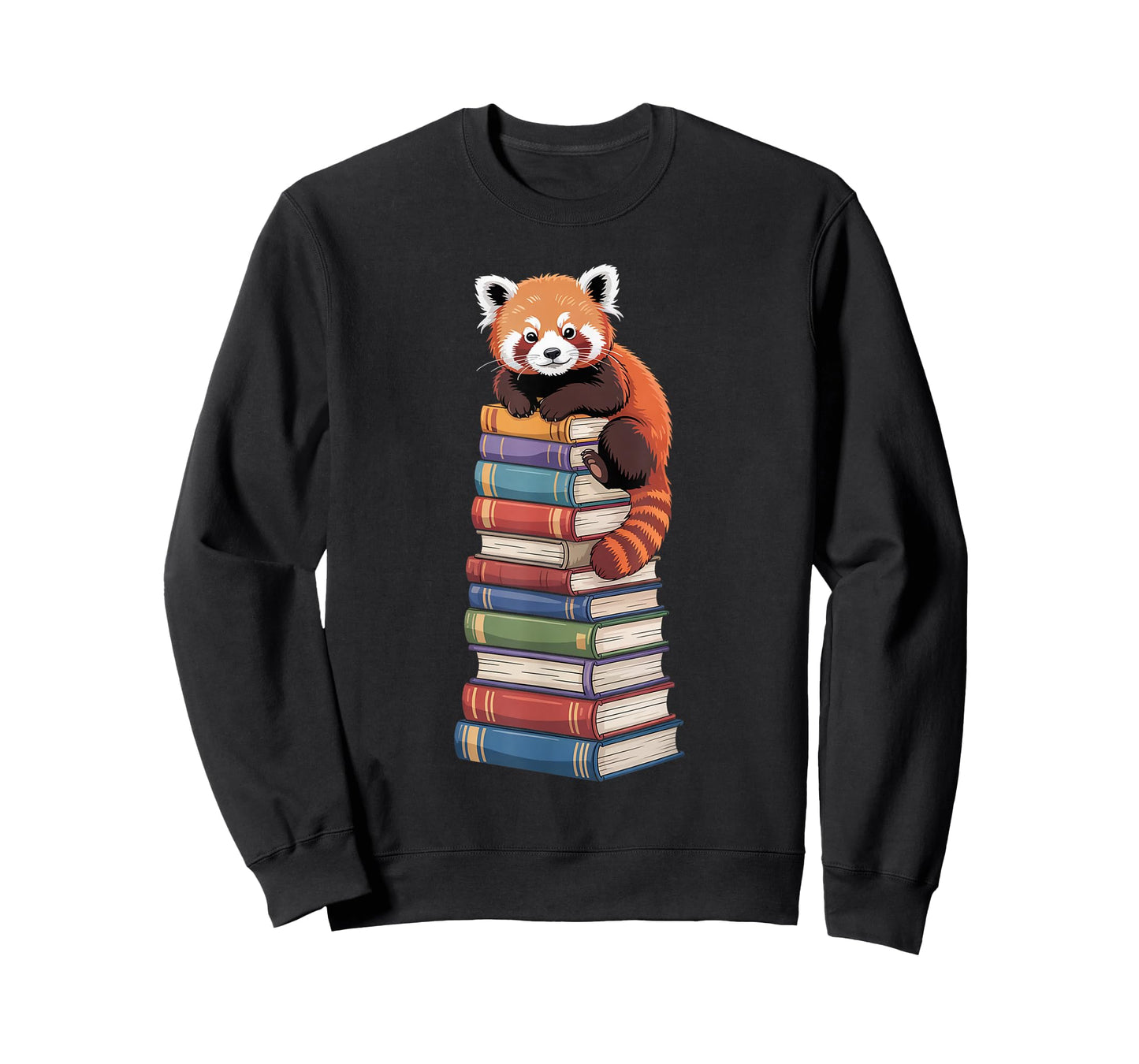 Red Panda Book Lover Reading Bookworm Cute Boys Girls Kids T-Shirt