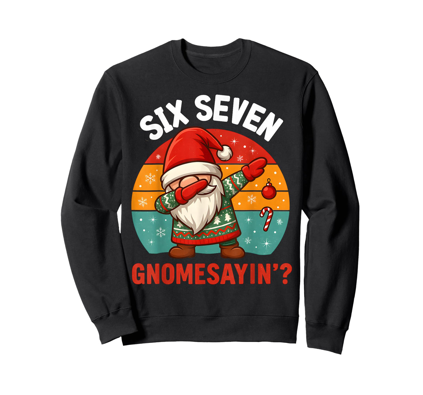 67 Gnome Christmas Dabbing Funny Kids Boys 6 7 Meme Xmas T-Shirt