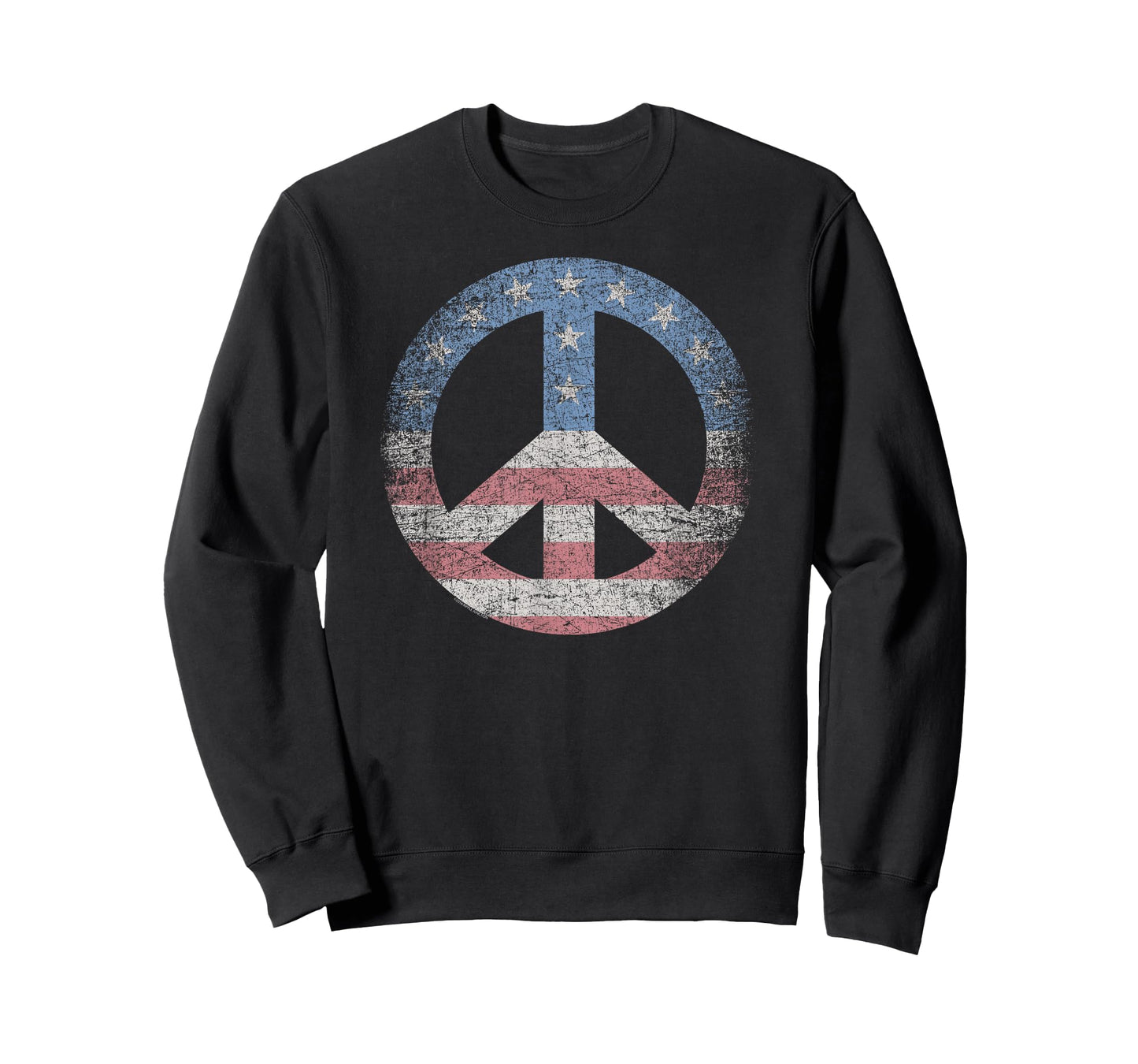 Peace In The U.S.A. Vintage American Flag Symbol T-Shirt