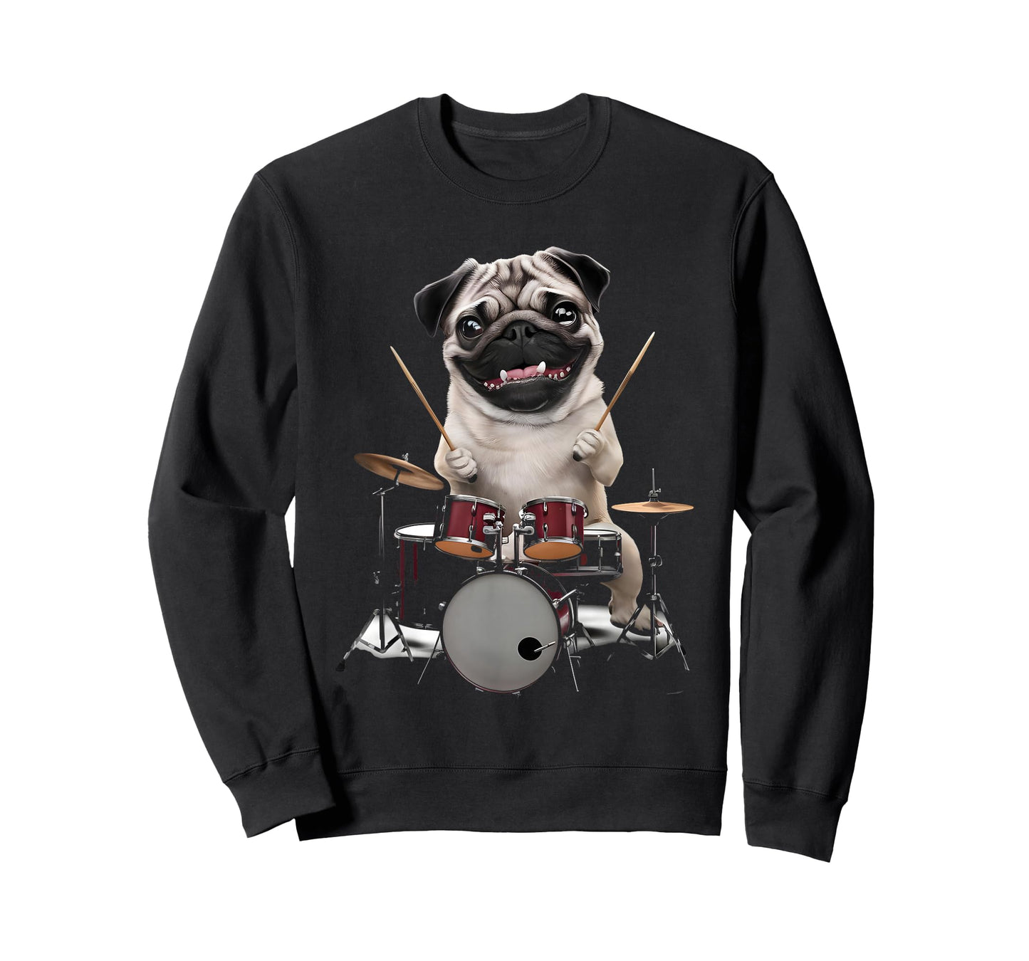 Pug Playing Drums T-Shirt