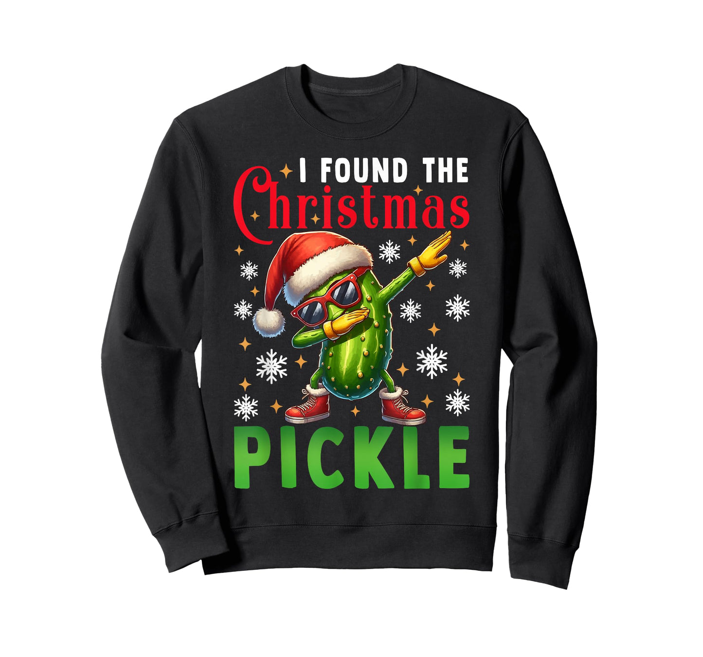 I Found Christmas Pickle Santa Hat Funny Xmas Pickle Lovers T-Shirt