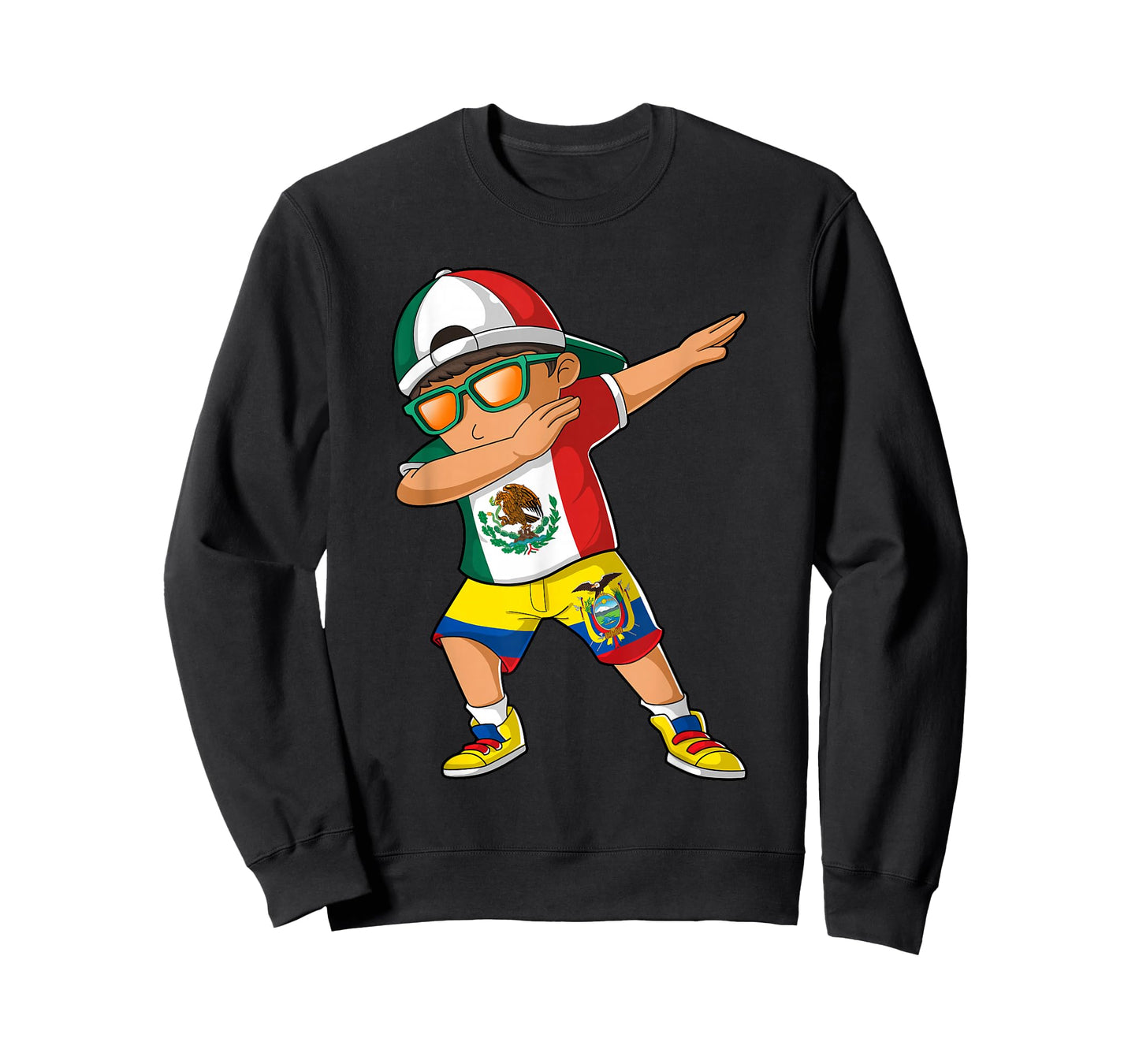 Half Mexican Half Ecuadorian Boy Mexico Ecuador Flag T-Shirt