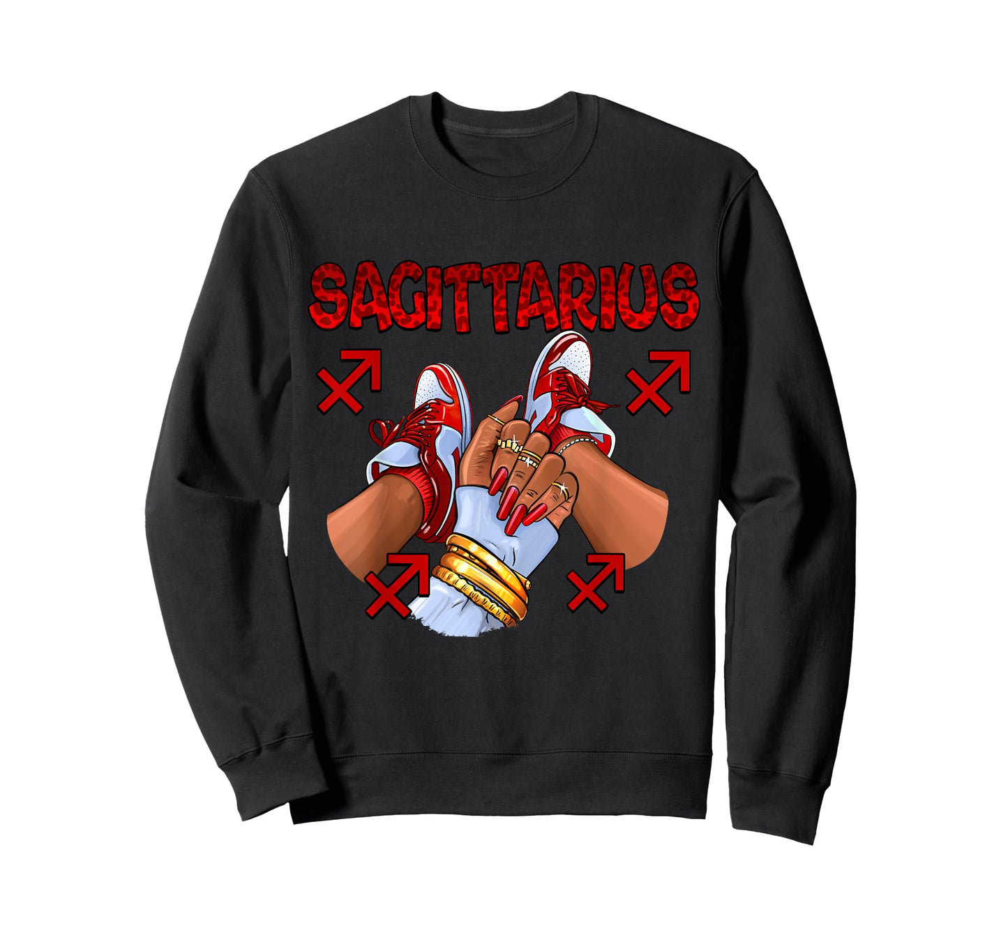 Sagittarius Queen Birthday Women Sneakers Zodiac Sign Bday T-Shirt