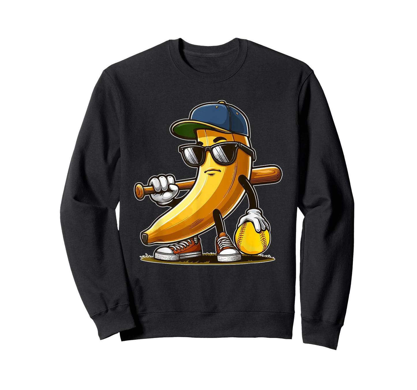 Softball Matching Player Fan Vegan Costume Banana Sunglasses T-Shirt